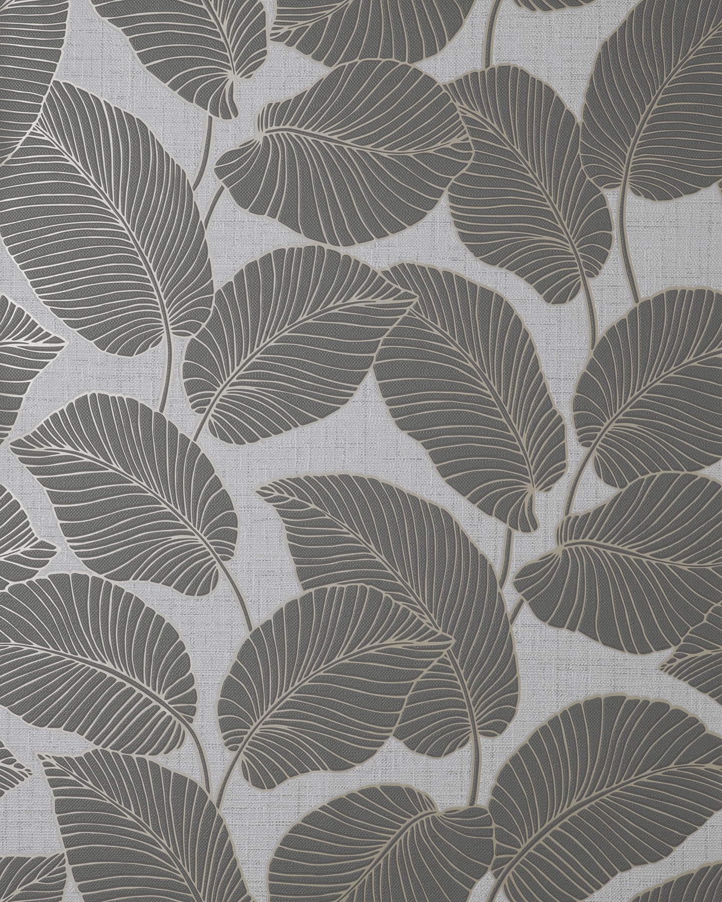 Fine Decor FD42819 Medley 56.4-Sq. Feet Gray Vinyl Ivy/Vines Unpasted Wallpaper