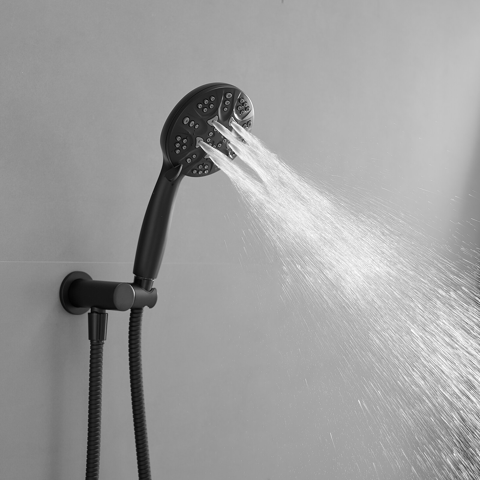 Matte Black Dual Function Rain Shower Faucet with Handheld