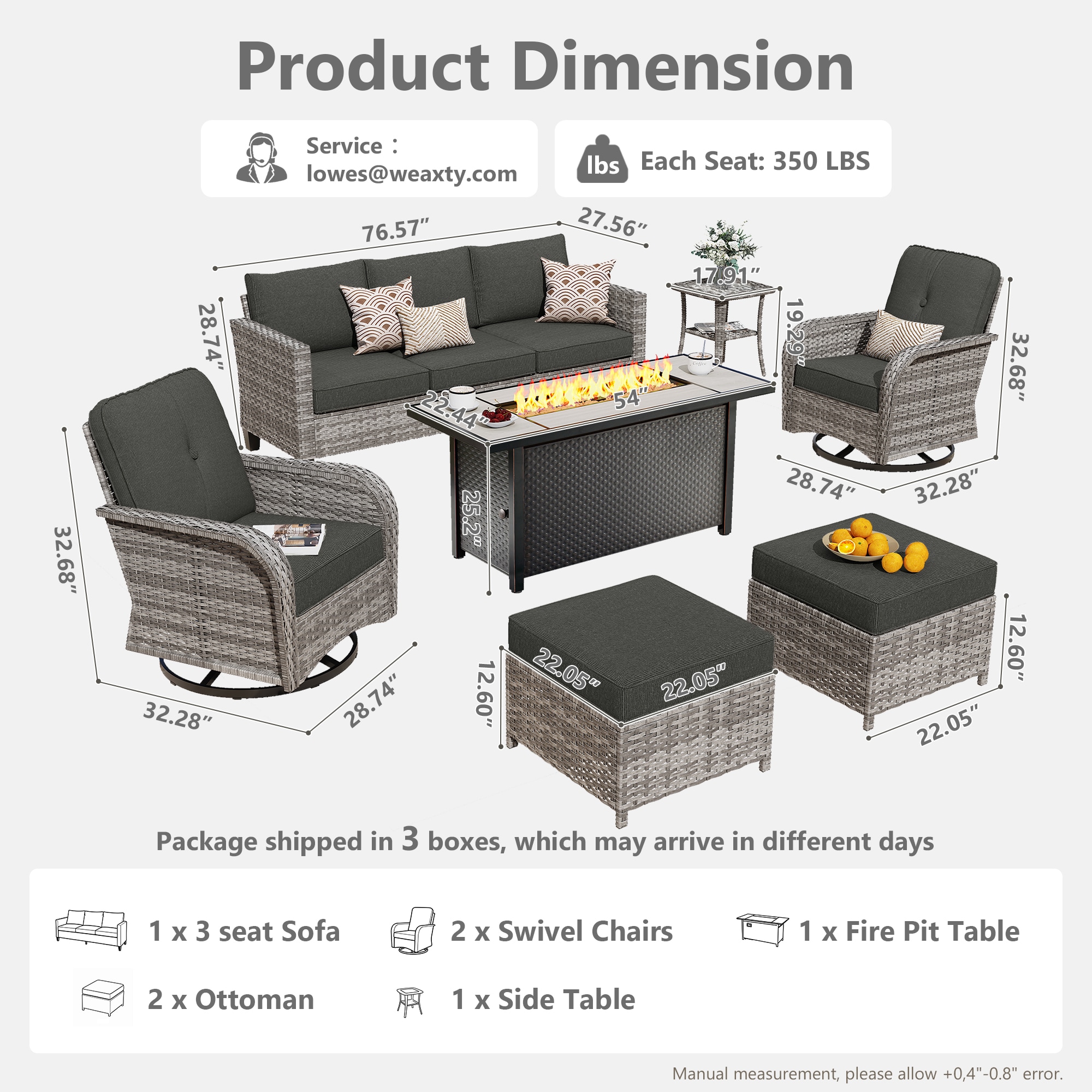 weaxty HMBCFP03YZGNCGNTC307 Patio-Conversation-Sets - View #7