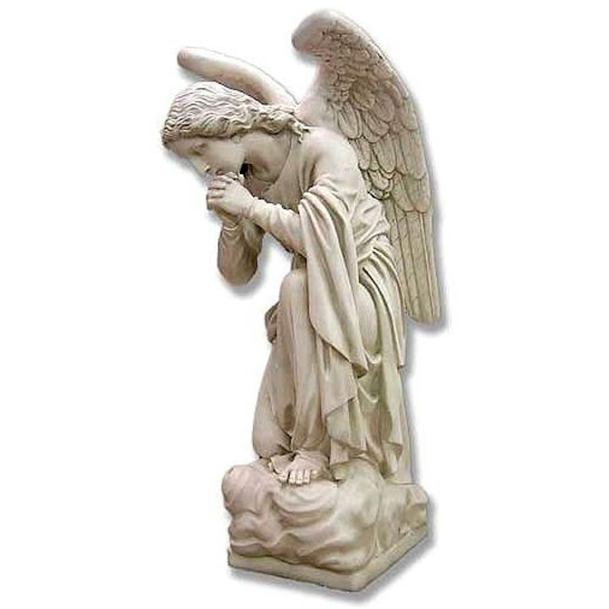 Design Toscano OS68850 55-in H x 21-in W Off-white Angels and Cherubs Garden Statue