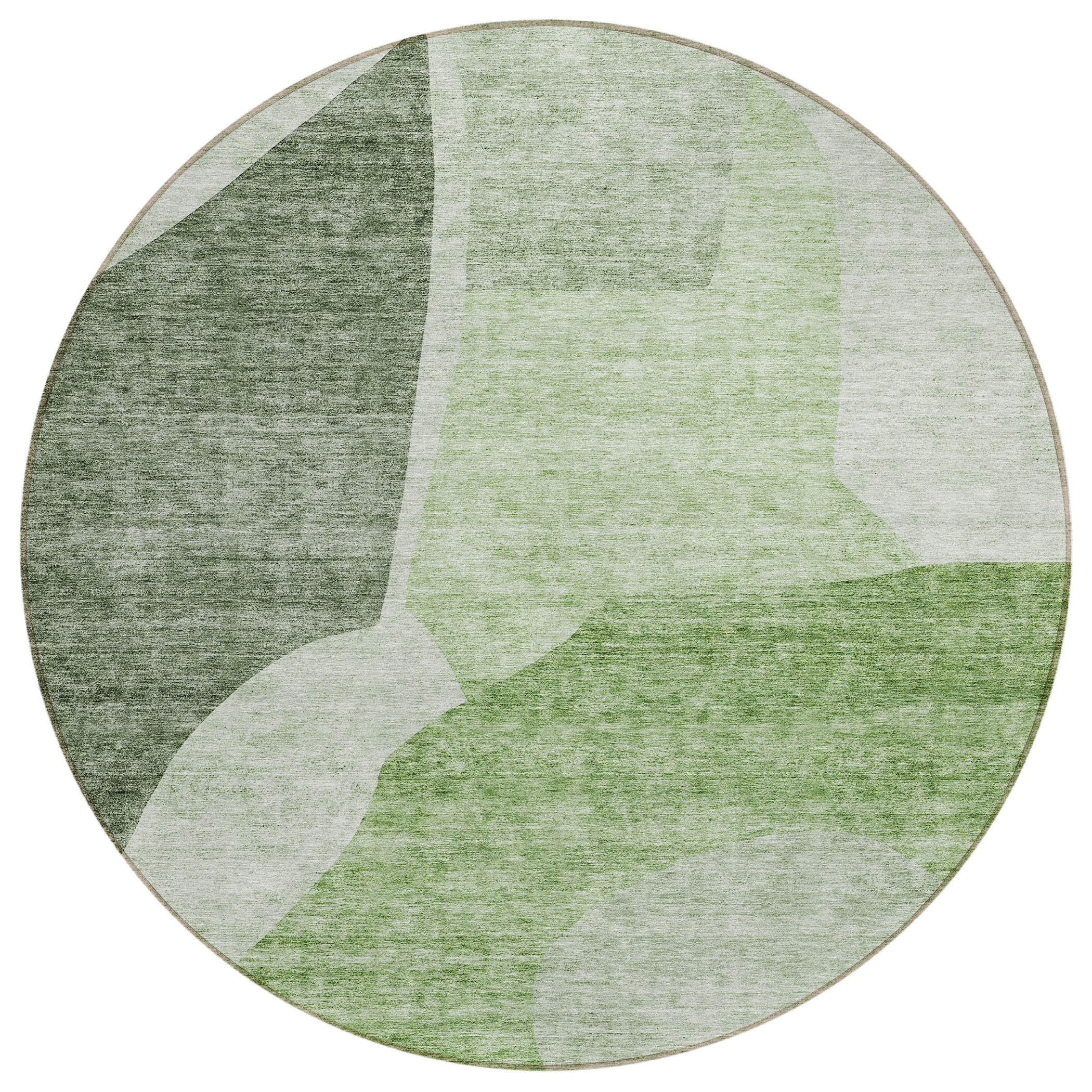 Addison Rugs ACN665AL8RO Chantille ACN665AL 8 x 8 (ft) Green Round Indoor/Outdoor Geometric Machine washable Area rug