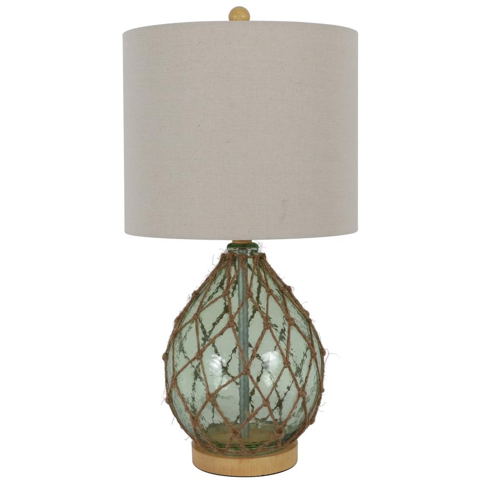 Decor Therapy TL22300 23-in Spa Blue 3-Way Table Lamp with Linen Shade