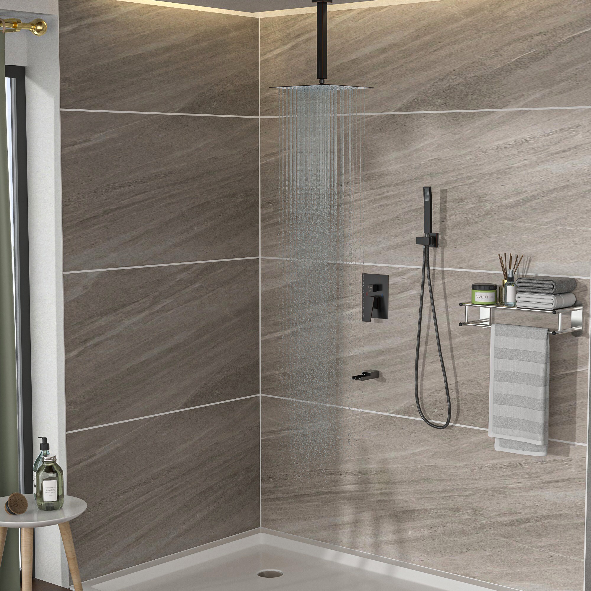 Vanityfus VFH-SLF16015Z-ORB-16 Showerhead-Bar-Panels - View #2