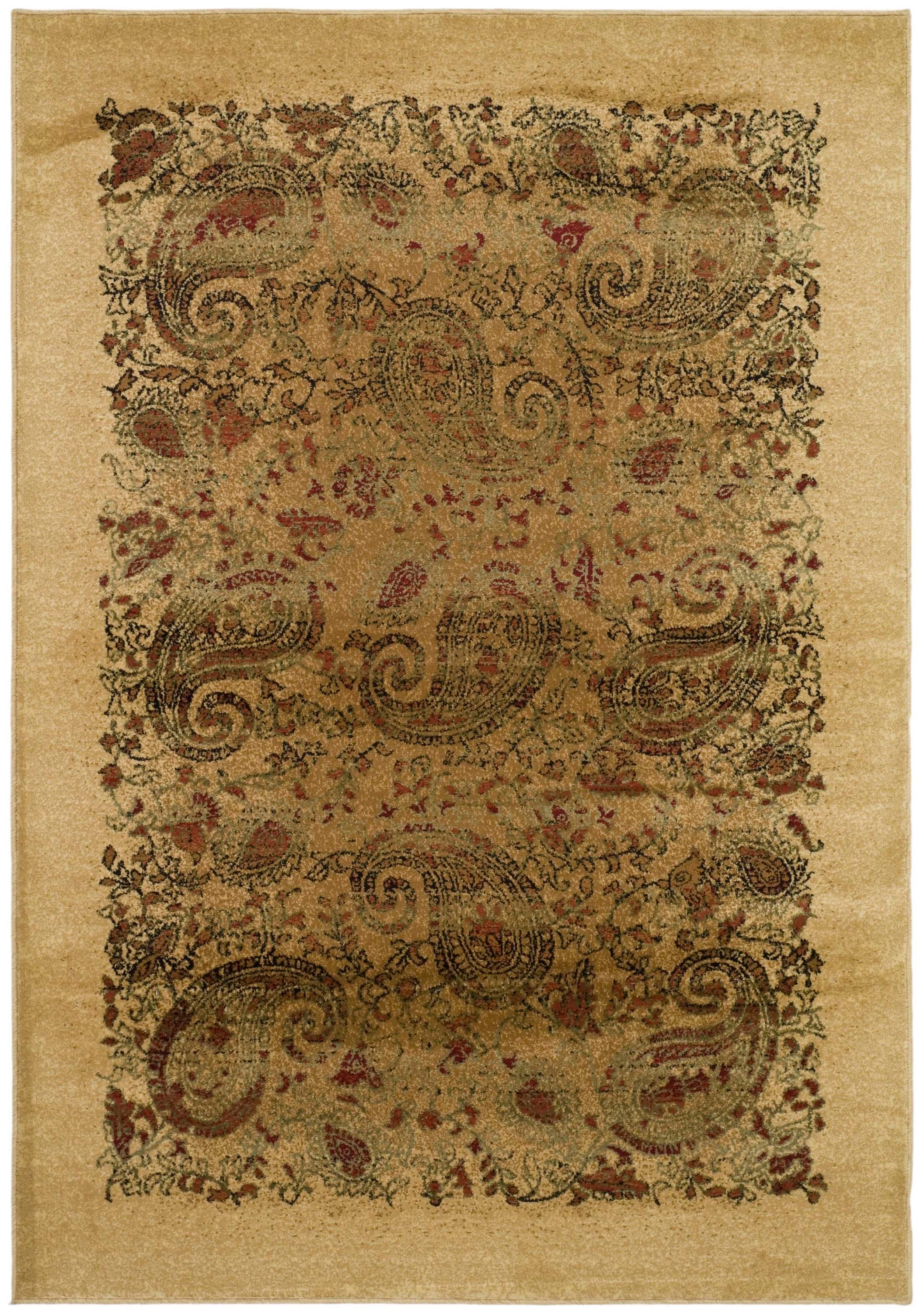 Safavieh LNH224A-6 Lyndhurst Paisley Life 6 x 9 (ft) Loomed Polypropylene Beige/Multi Rectangular Indoor Paisley Vintage Area rug