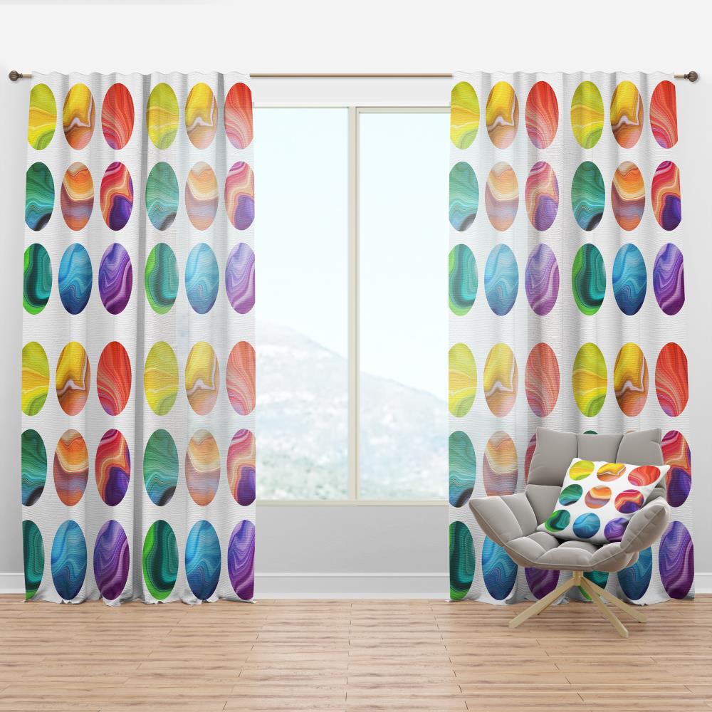 Designart CTN16757-52-90 90-in Multiple Colors/Finishes Polka Dot Room Darkening Thermal Lined Rod Pocket Single Curtain Panel