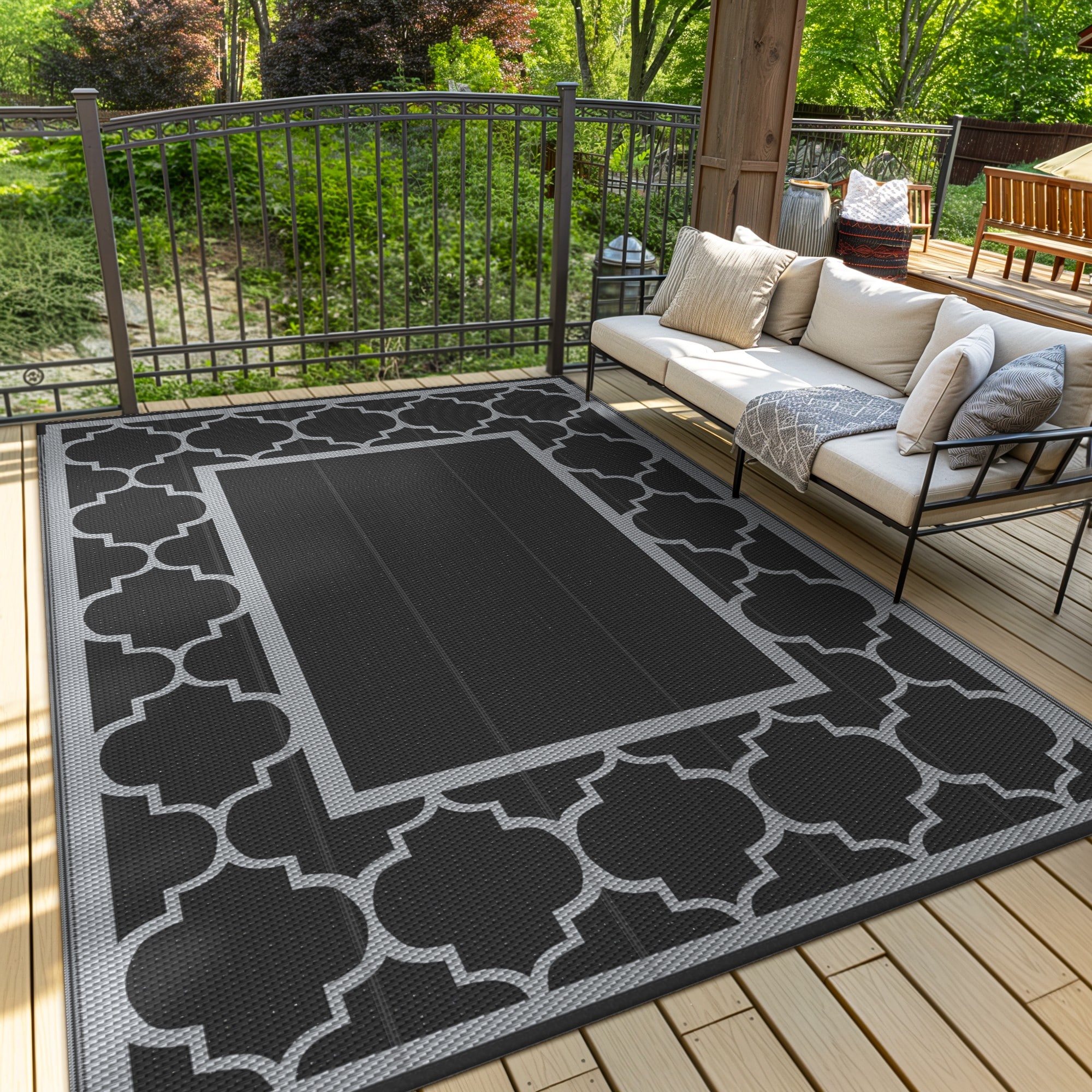 BAVNI PD05-BLACKGREY-9X12 rugs - View #6