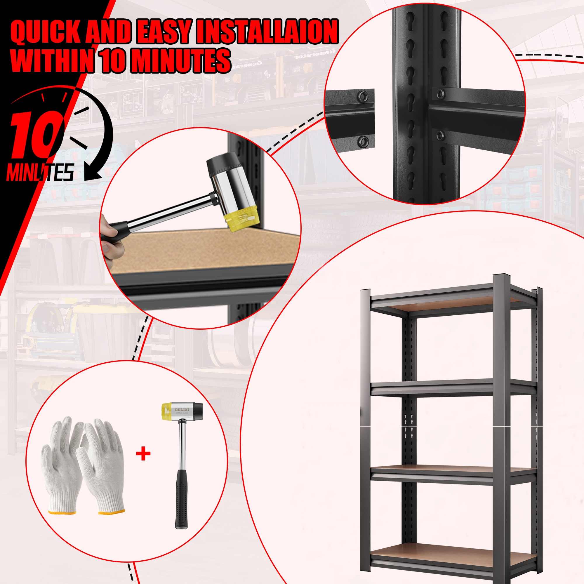 Wooakway FXLS0601-510A40 Free-Standing-Shelving - View #4