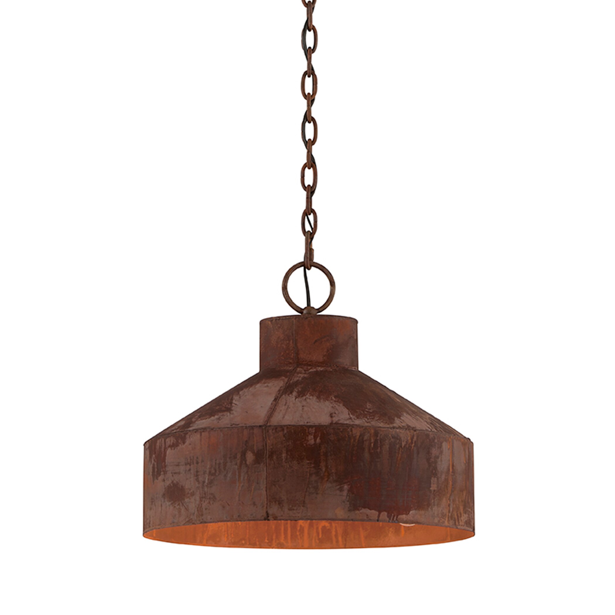 rust pendant light