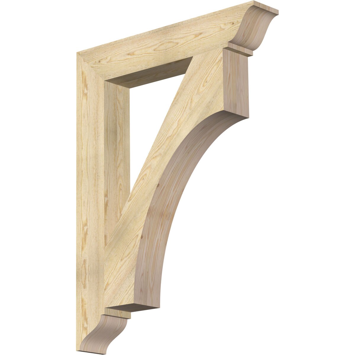 Ekena Millwork BKT06X36X48WTL01RDF Westlake traditional rough sawn 6-in x 36-in x 48-in Douglas fir Brown Wood Standard bracket