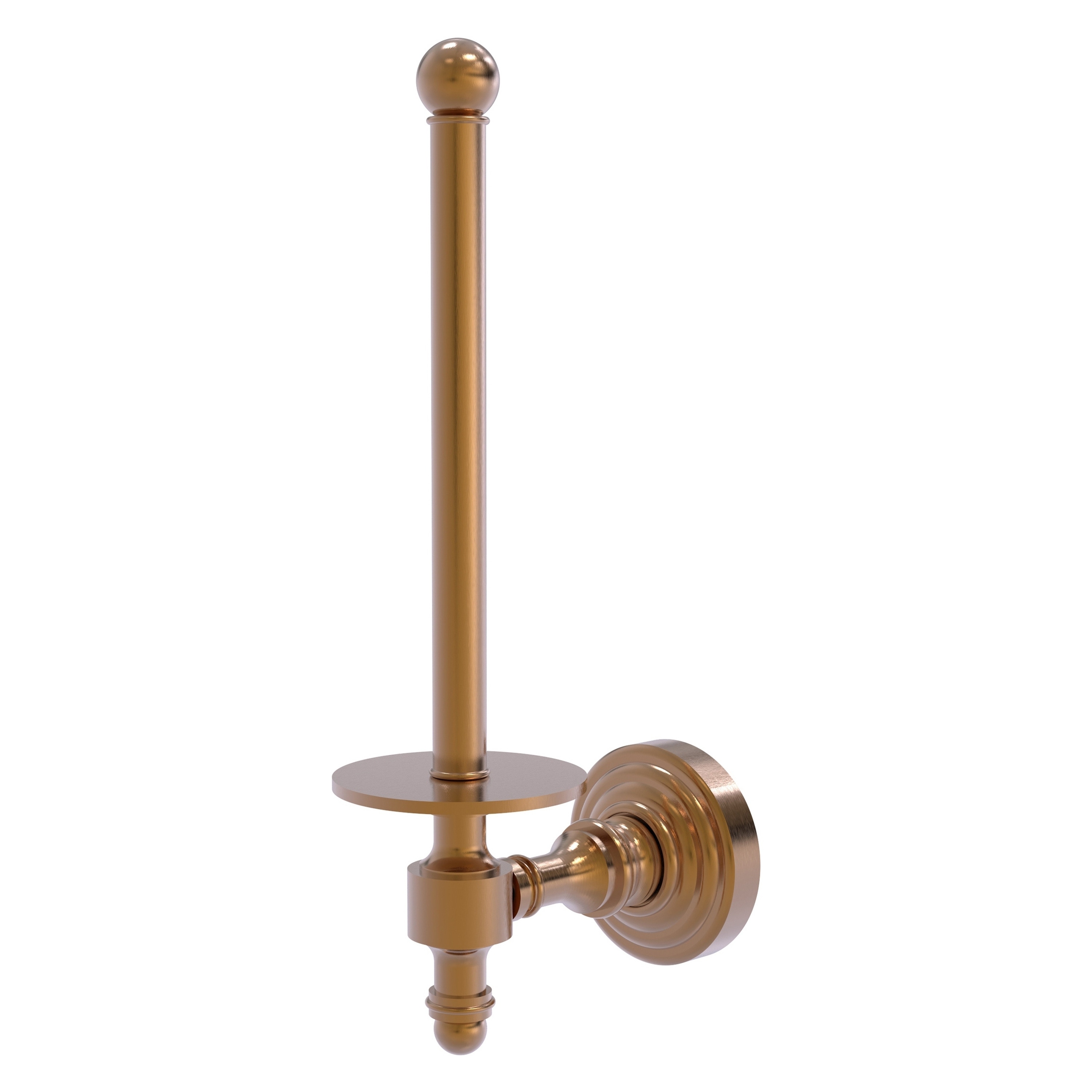 Allied Brass RW-24U-BBR Retro Wave Brushed Bronze Wall mount Single post Toilet Paper Holder 1 -Rolls with Storage