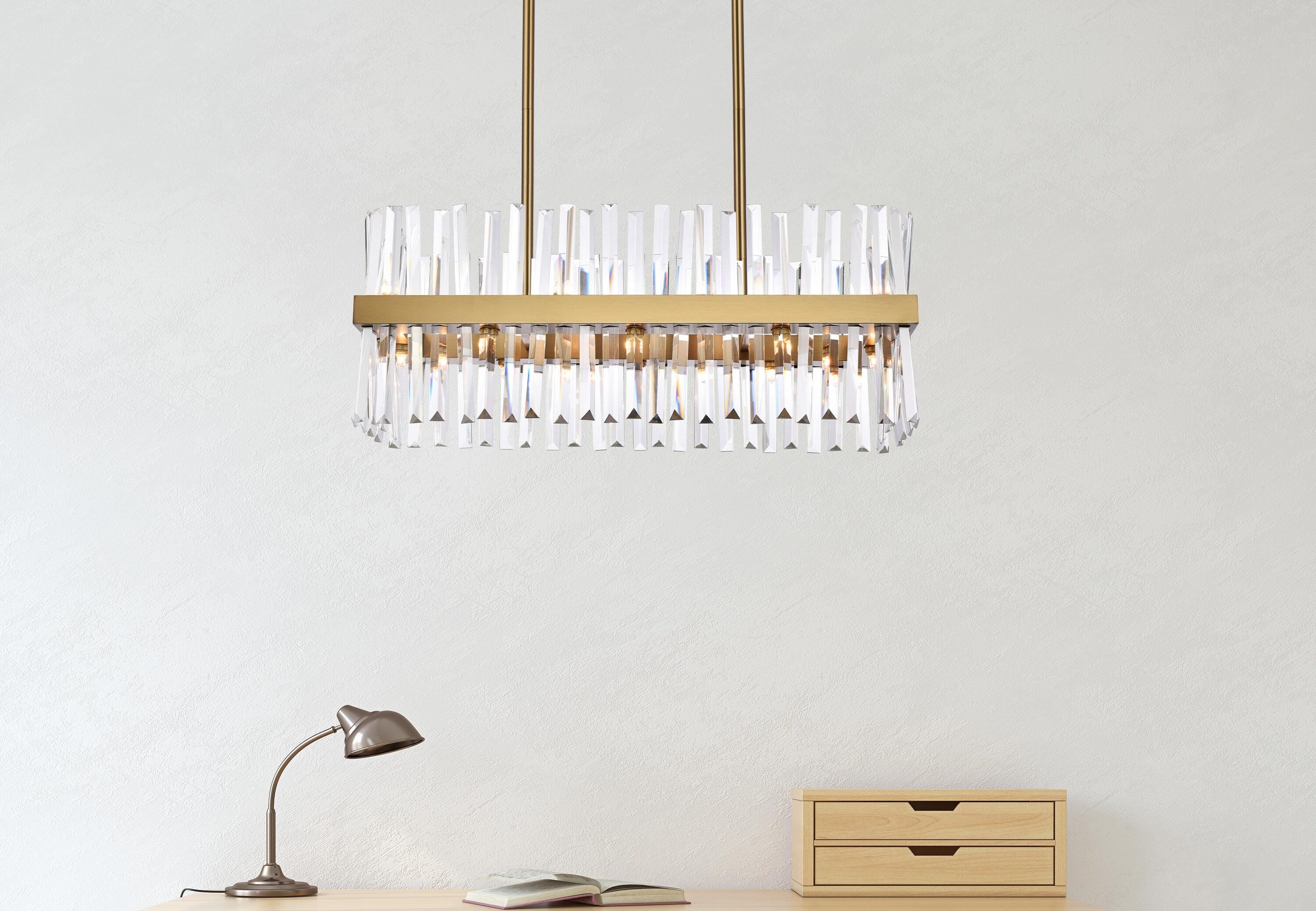 Serephina Satin Gold 16-Light Crystal Chandelier