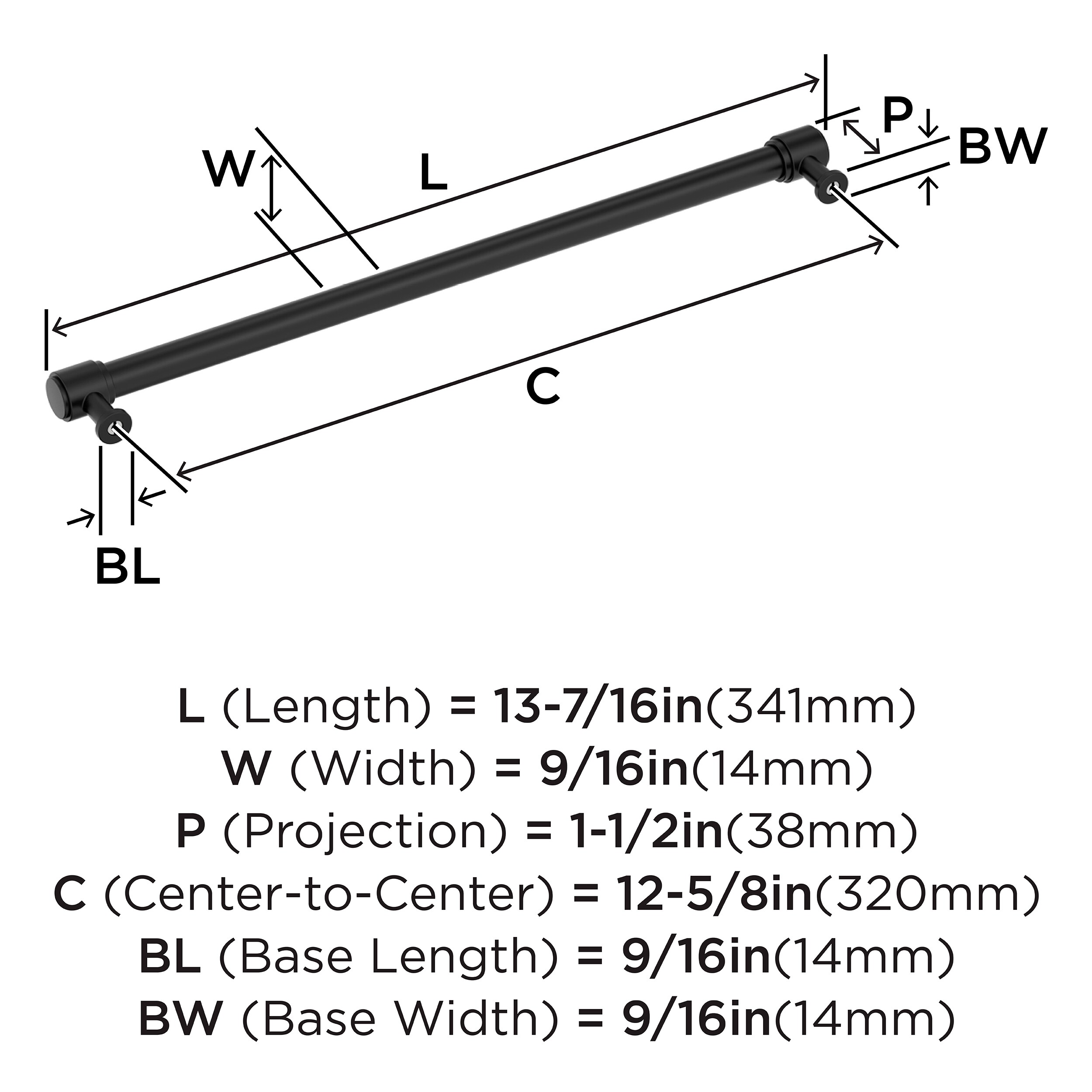 Amerock BP37469MB Cabinet-Pulls - View #4