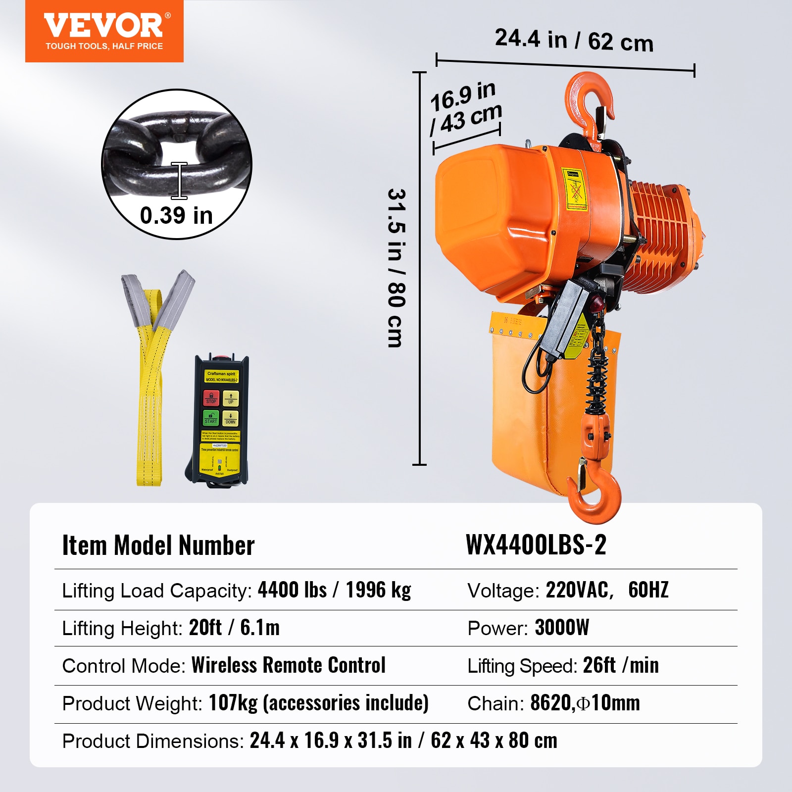 VEVOR DDHLHLSXDDLCS5G71V5 Chain-Accessories - View #3