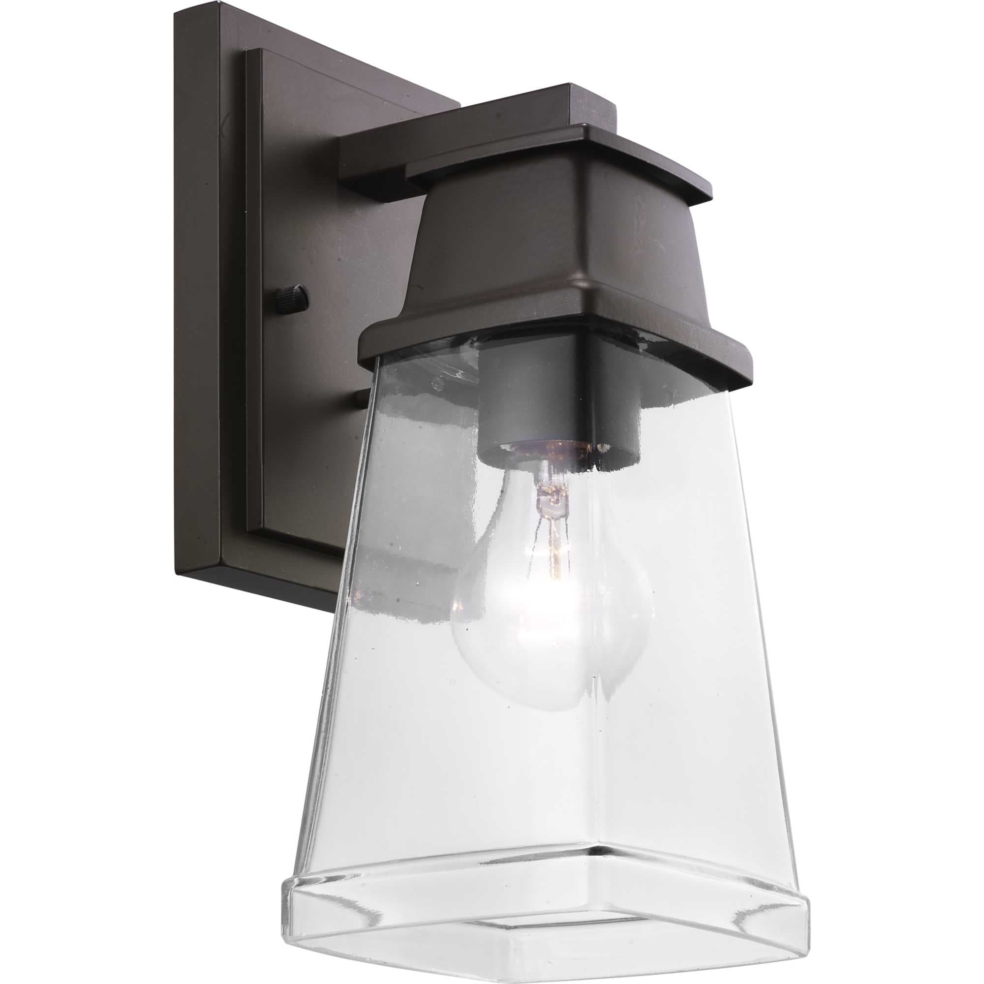 Craftsman Bronze Lantern Wall Sconce - Direct Wired, Small