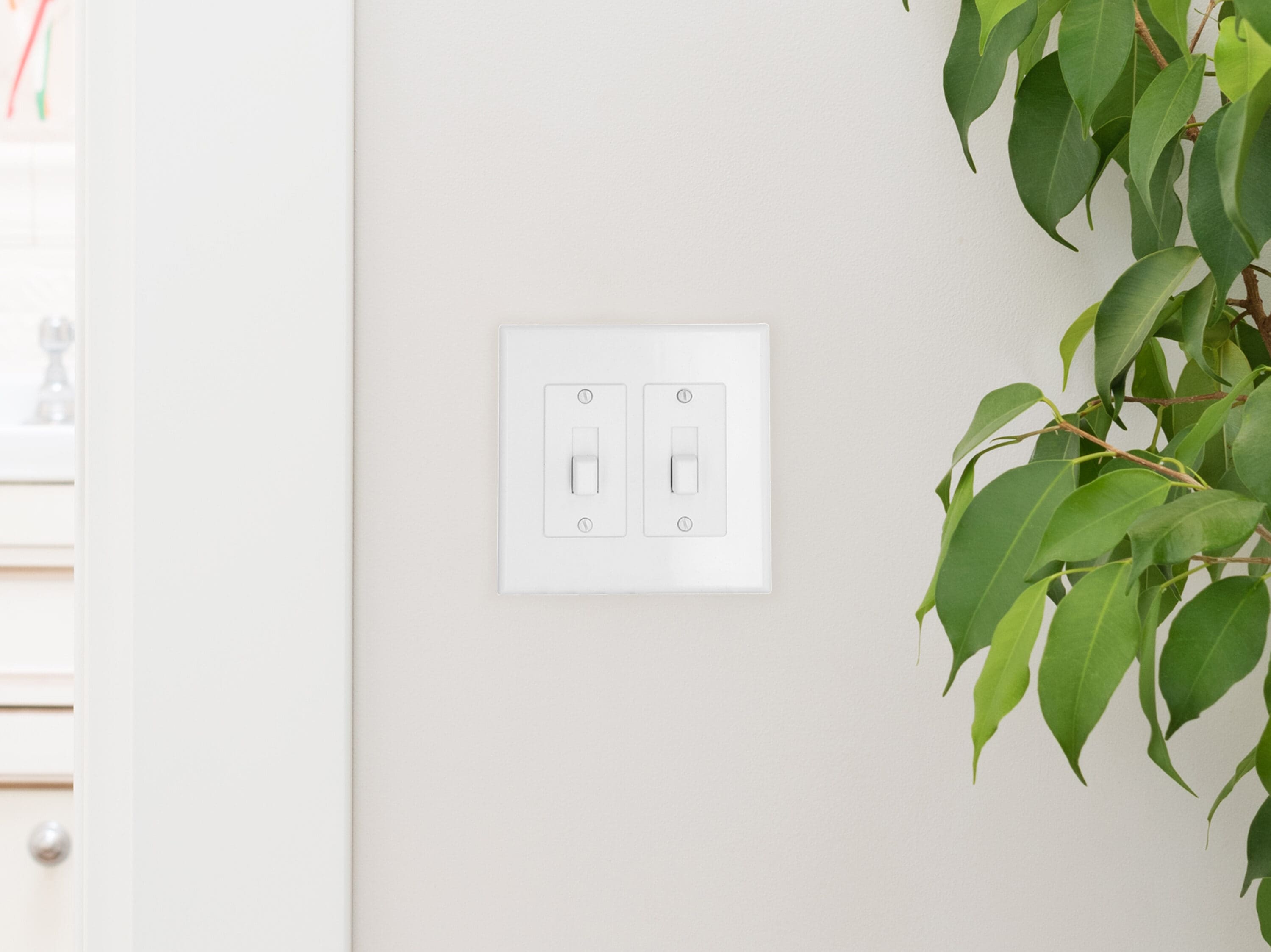 Hubbell 2672WX-8 TayMac Revive 2 -Gang Jumbo Size White PVC Indoor Toggle Wall Plate