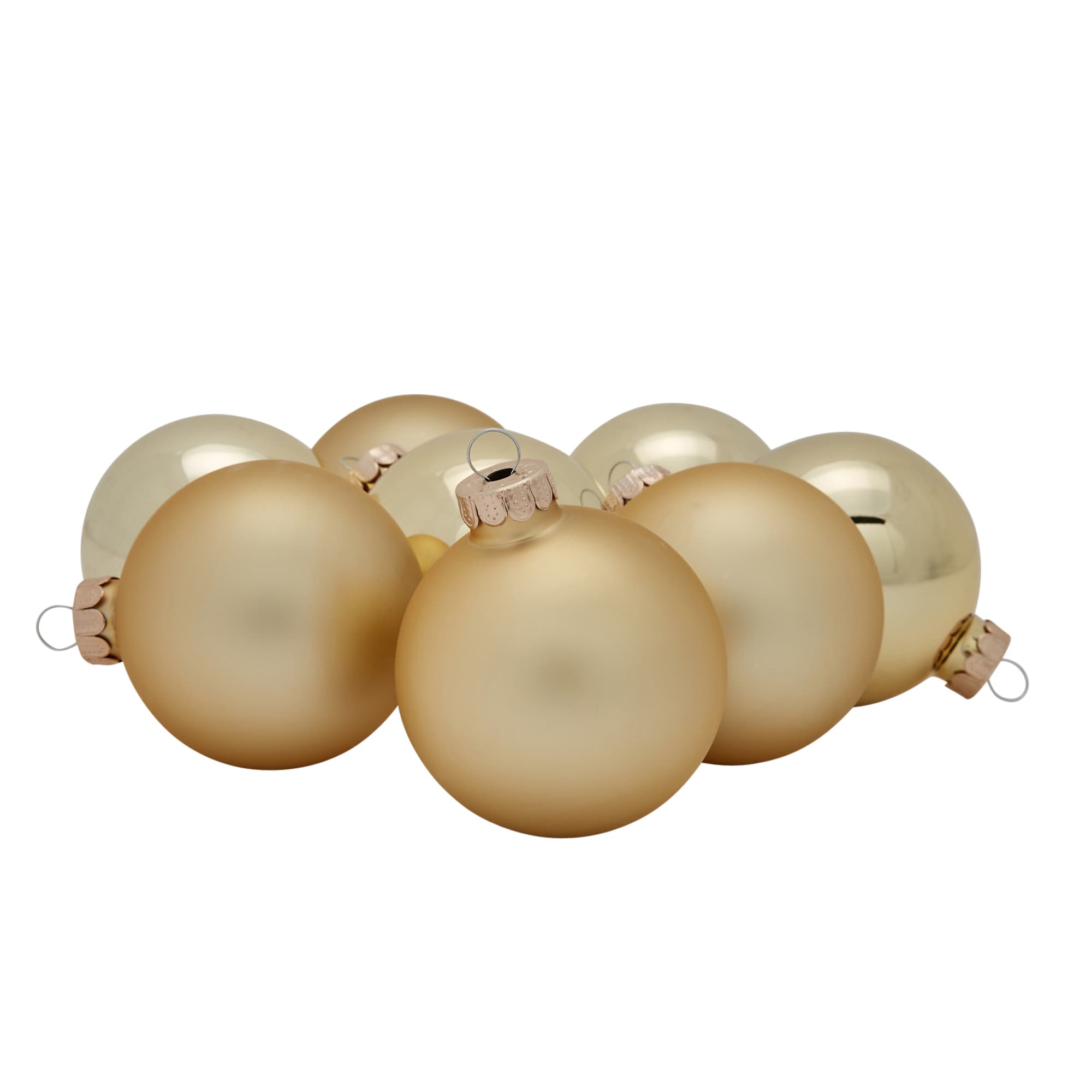 Holiday Living 8-Pack Gold Ball Standard Indoor Ornament Set at Lowes.com