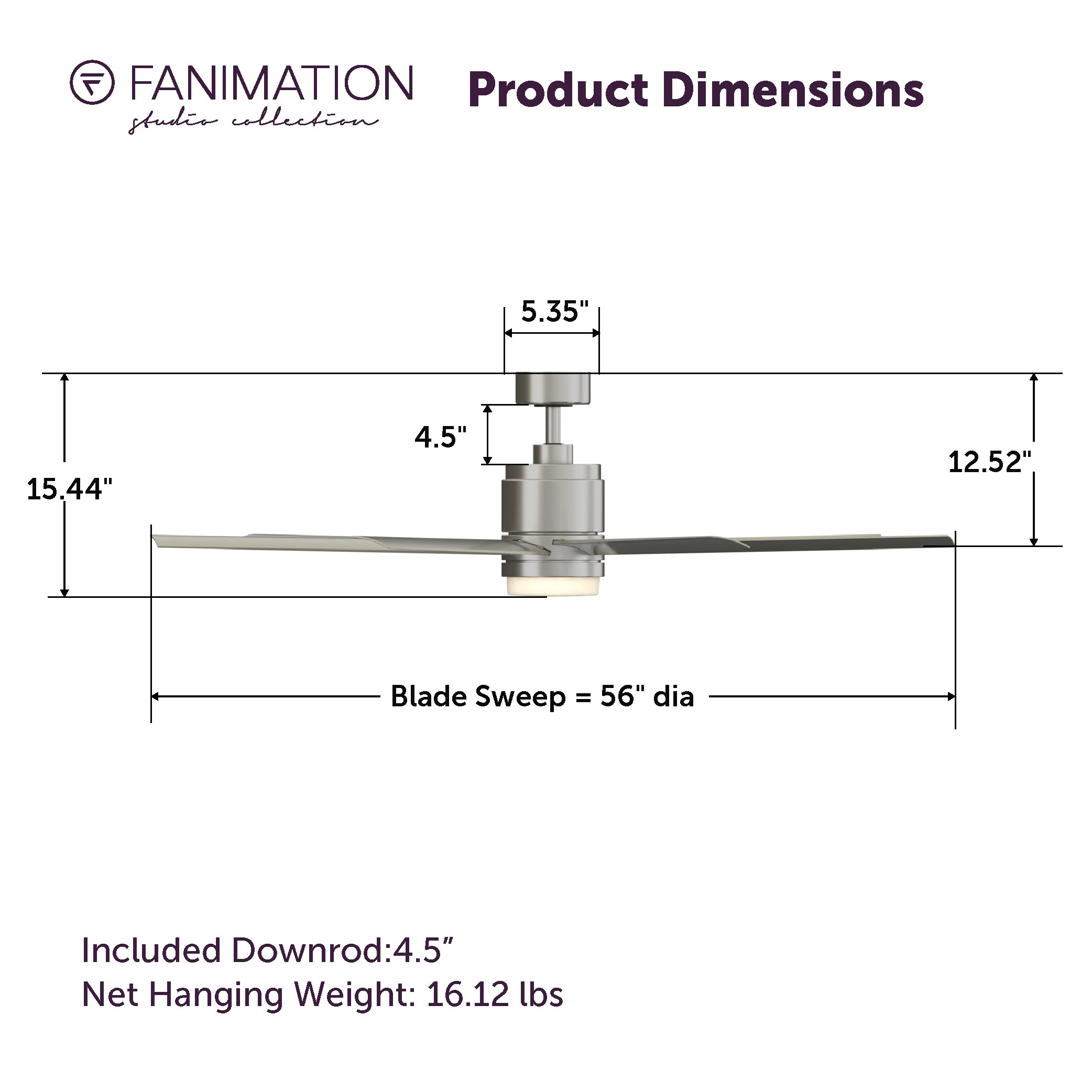 Fanimation Studio Collection LP8377LBN Ceiling-Fans - View #13