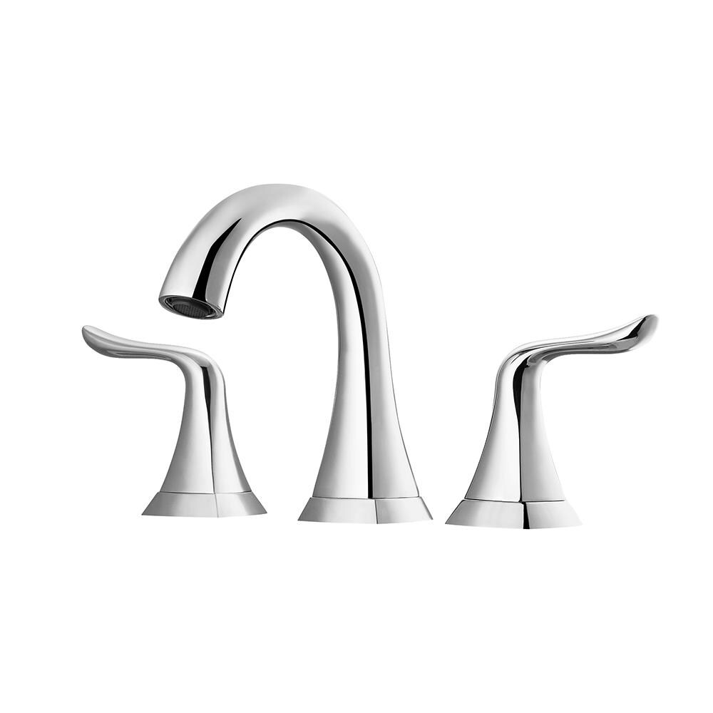Vinnova 104123-BAF-PC Beverly Polished chrome Widespread 2-handle Low-arc Commercial/Residential Handle Bathroom Sink Faucet