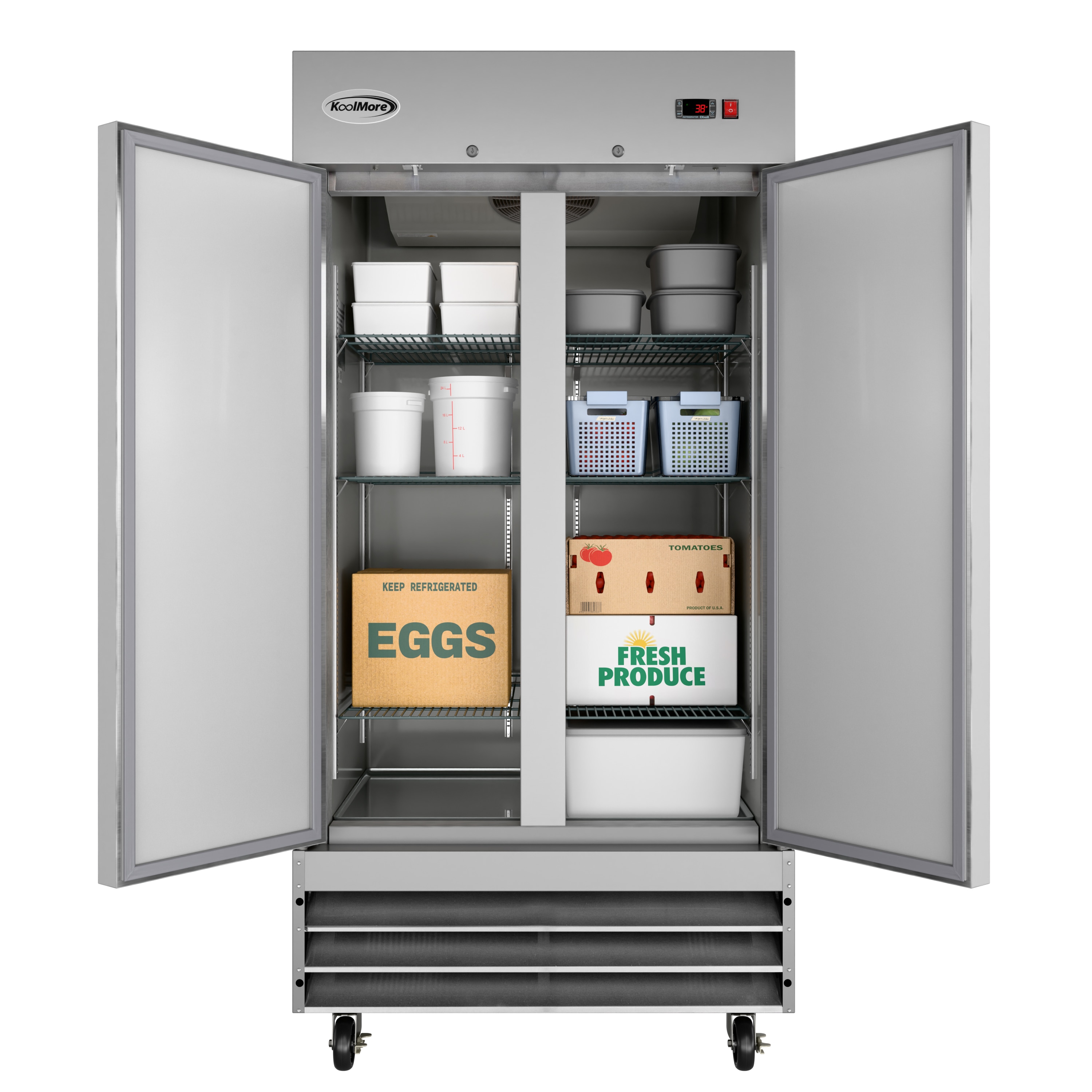 KoolMore RIR-2D-SS35C Commercial-Refrigerators - View #4