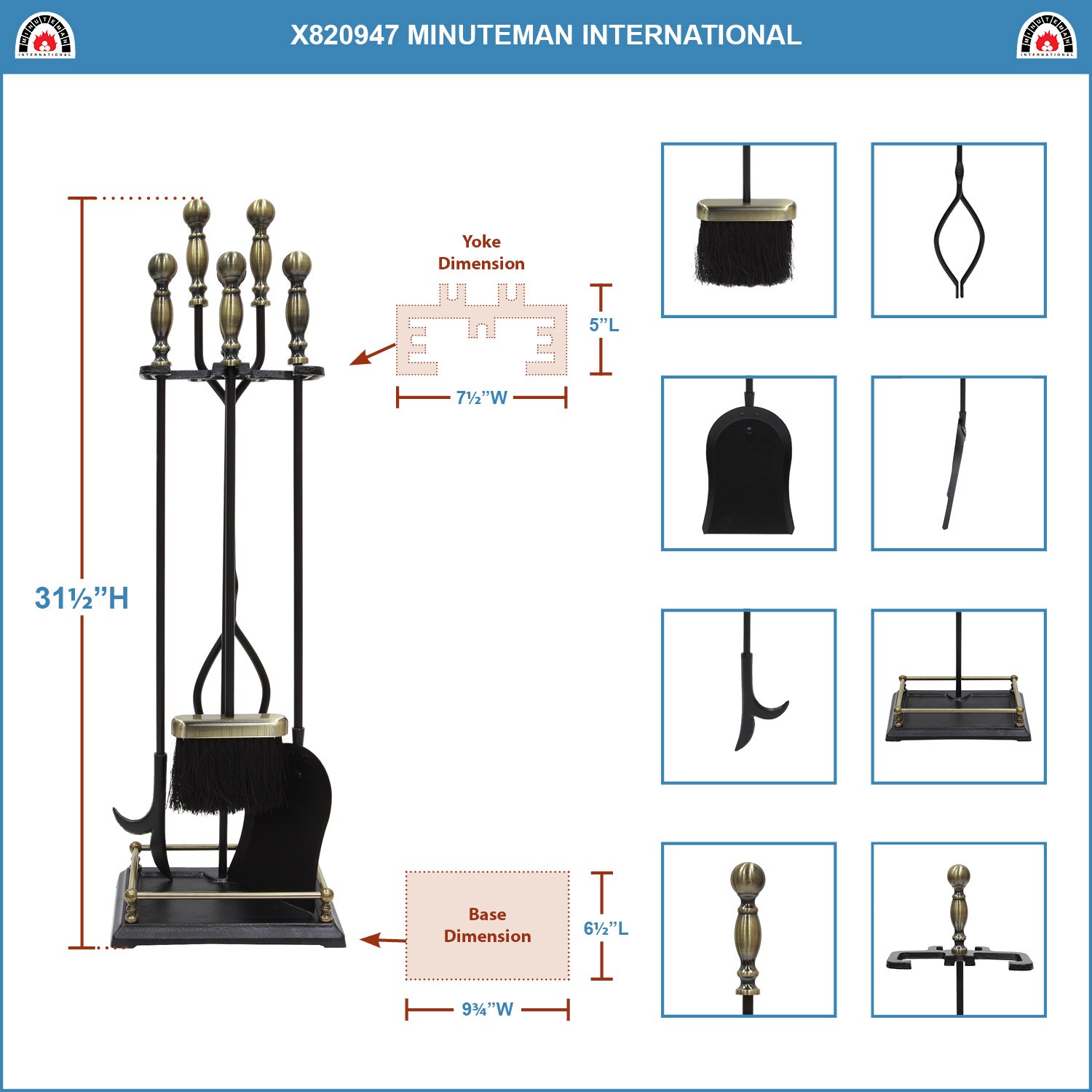 Minuteman International X820947 Fireplace-Tools - View #4