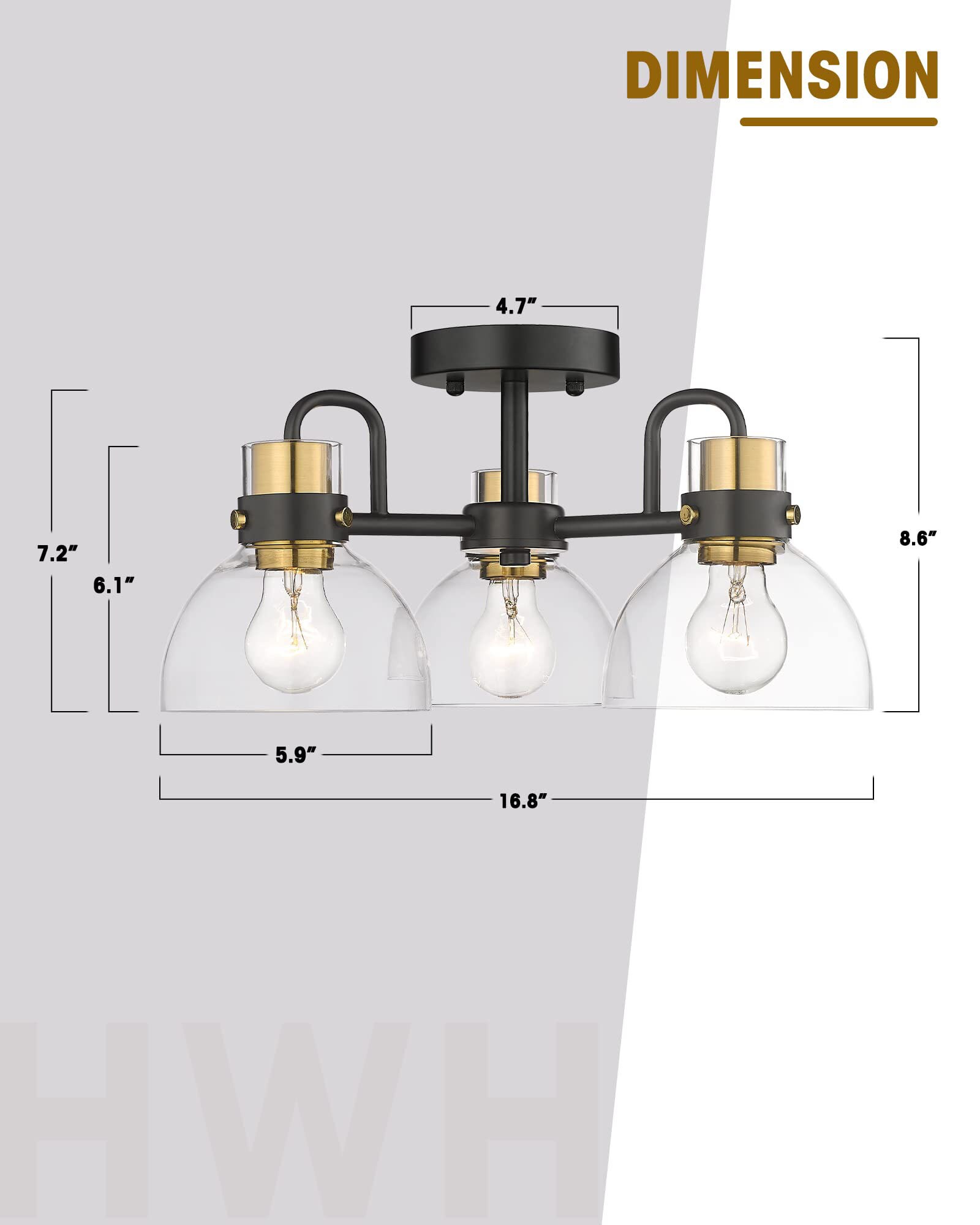 LTMATE LS5HZG68F-3 BK+BG flushmounts - View #3