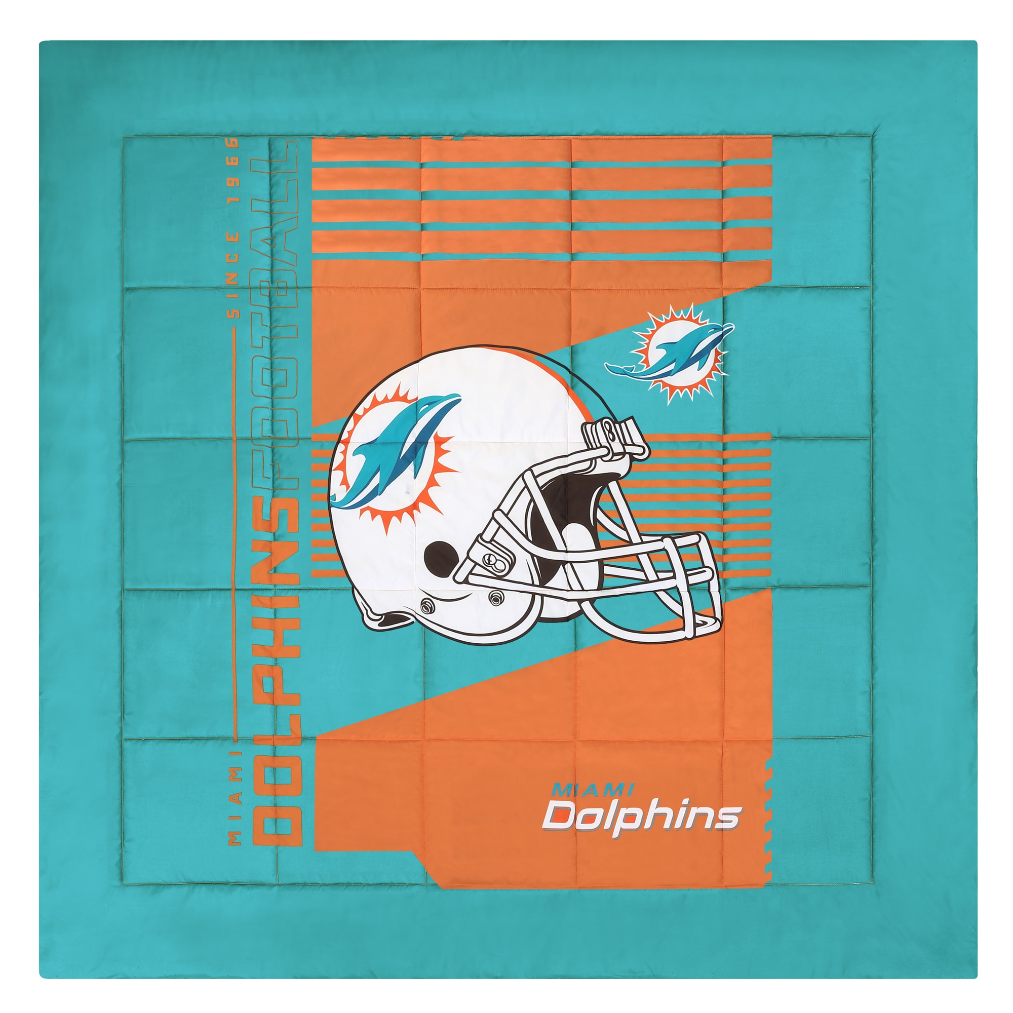 Cathay Sports Miami Dolphins 5-Piece Aqua/Orange Full Bundle Set in the  Bedding Sets department at