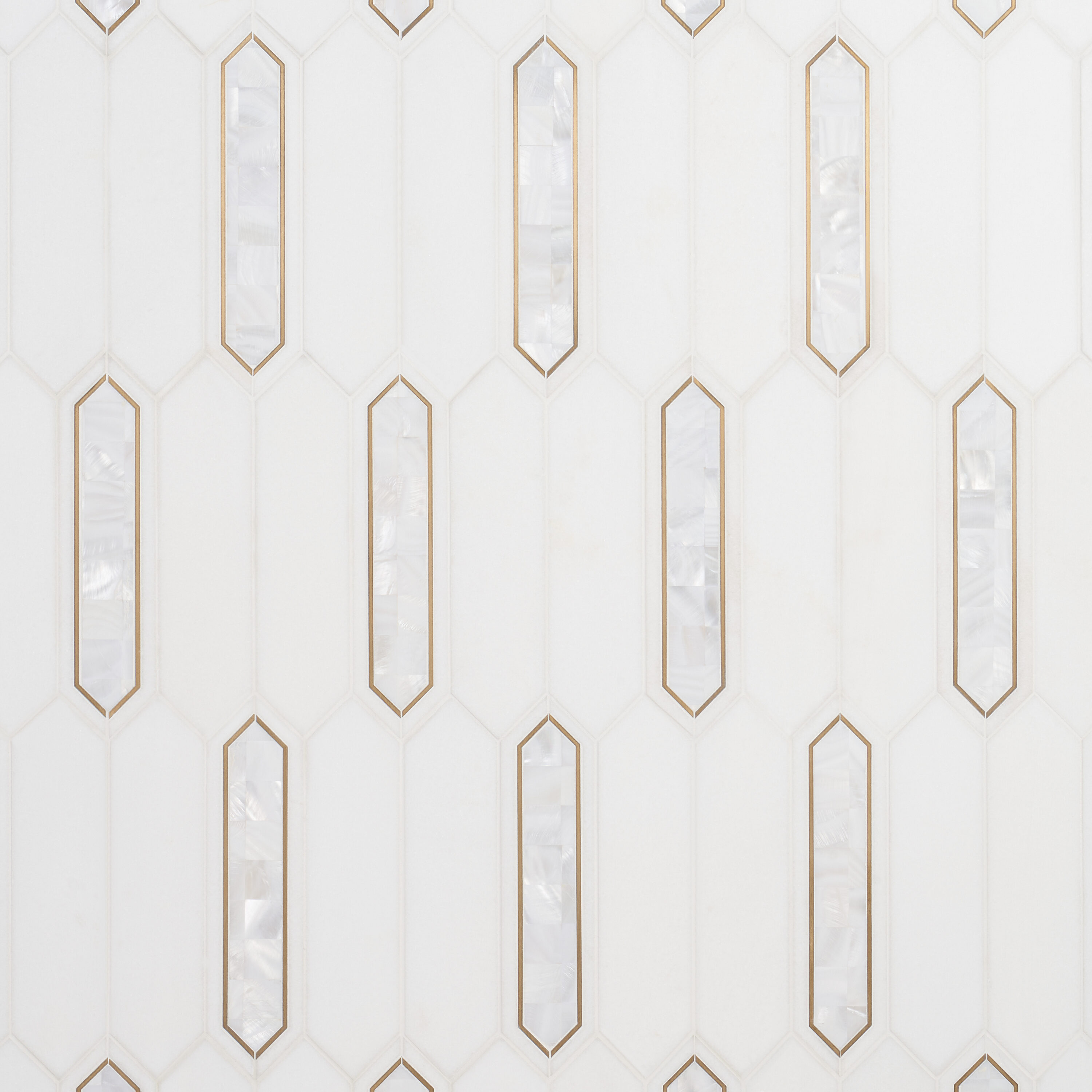 Artmore Tile EXT3RD108721 Hera Pearl 12-in x 14-in Polished Natural stone Marble look Hexagon Mosaic Wall Tile ( 1.1 Piece )
