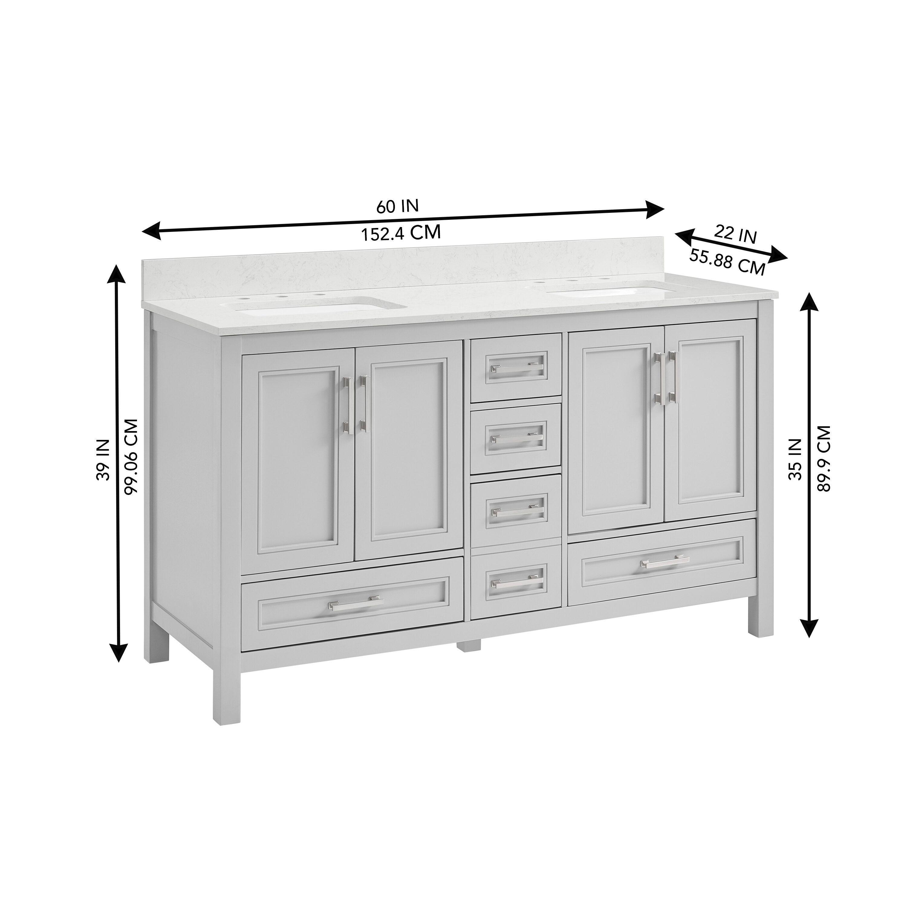allen + roth 1541VA-60-242-925 Bath-Vanity-Combo - View #12