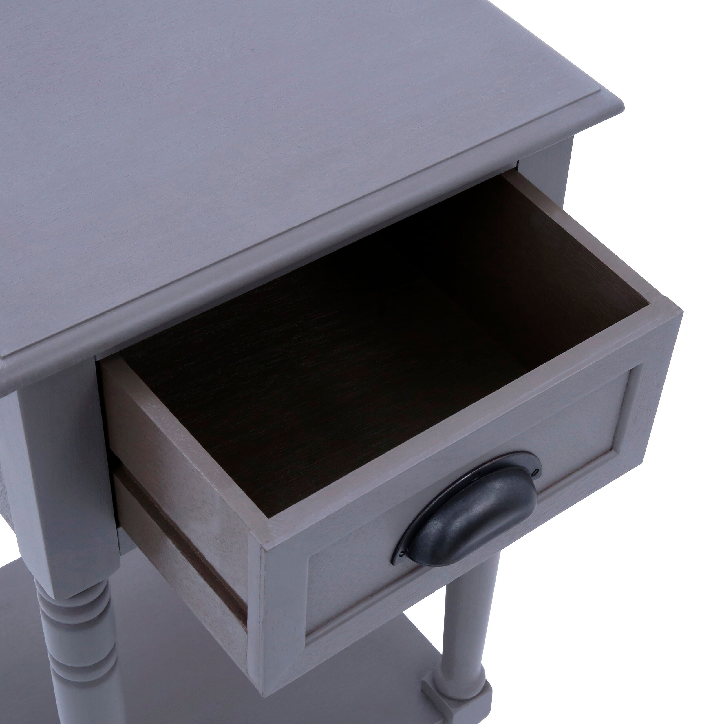 14 In W X 28 5 In H Gray Wash Wood End Table Assembly Required In The   11665296 