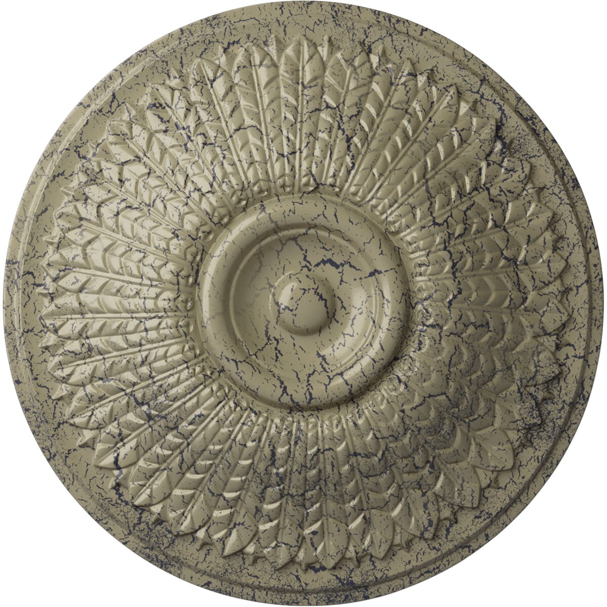 Ekena Millwork CM23MOCSC Modena 23.5-in W x 23.5-in L Painted Castle Stone Crackle Polyurethane Whole Ceiling Medallion