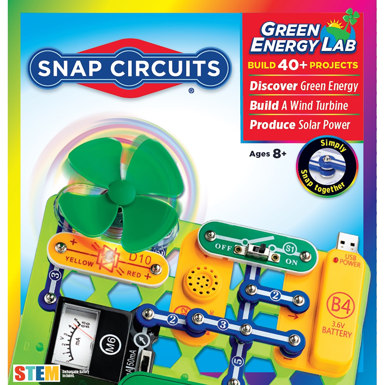 Elenco G0756619014296 Green Lab Energy Kit