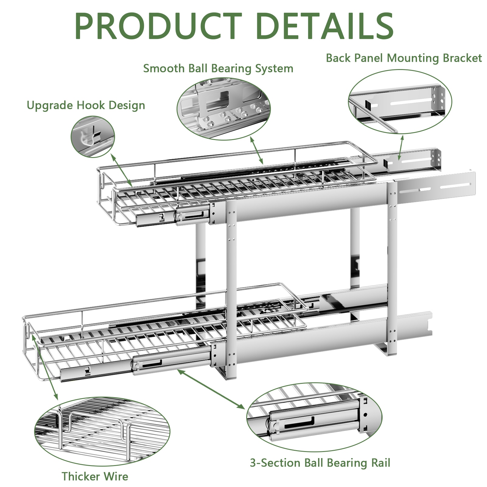 LOVMOR 0922-PULLOUTBASKET Pull-Out-Cabinet-Baskets - View #8
