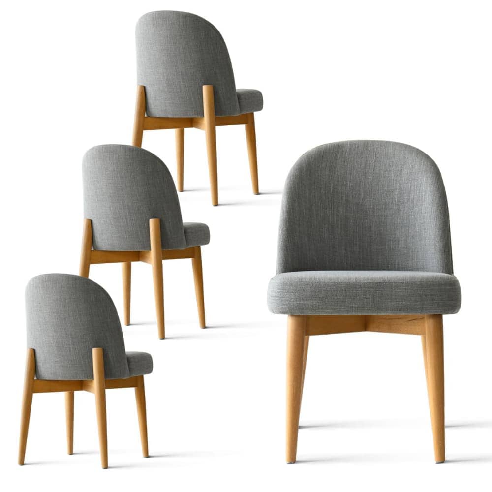Maison Boucle HAVANA-WOOD-GREY4 Dining-Chairs - View #2