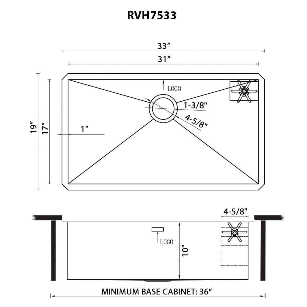 Ruvati RVH7533 Kitchen-Sinks - View #9