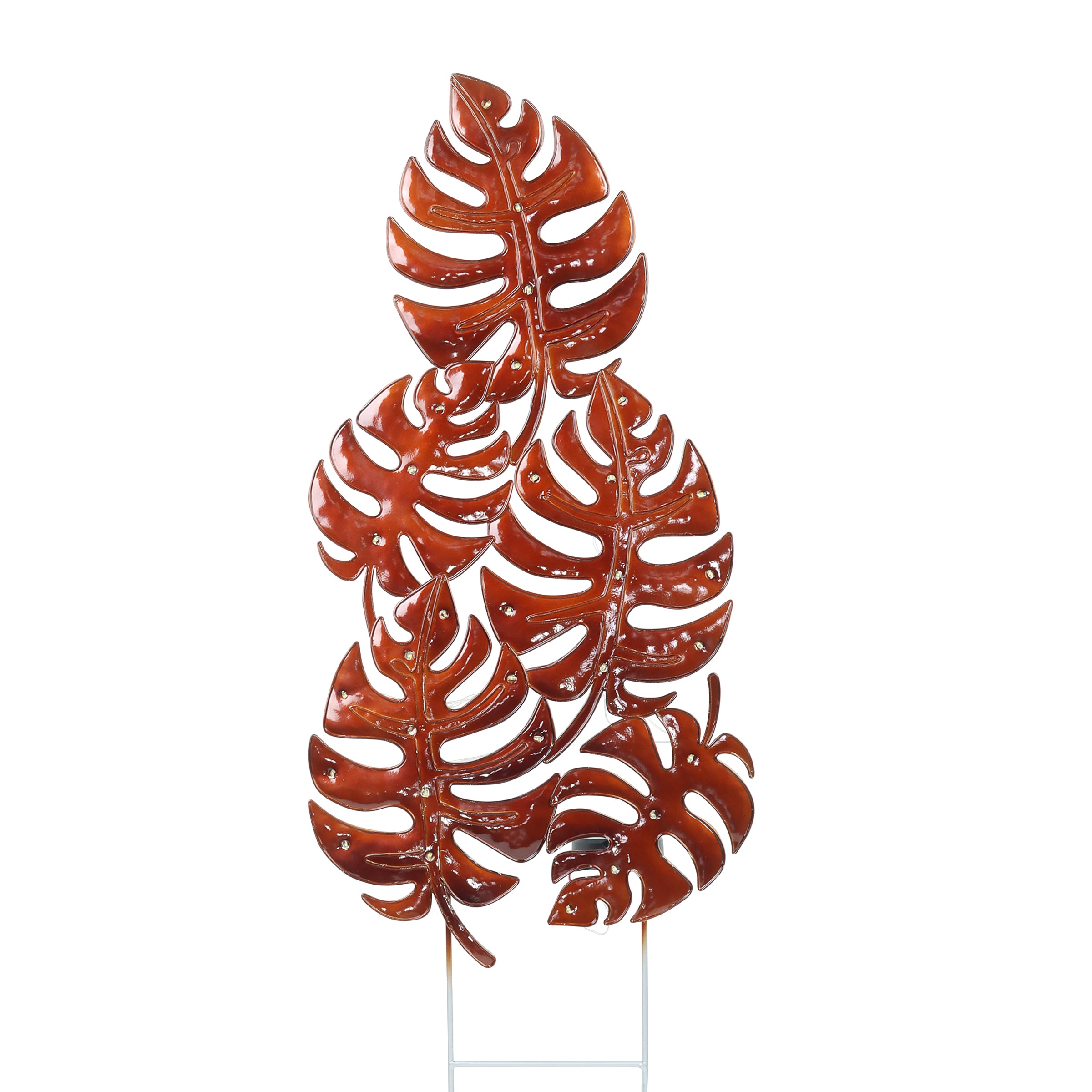 Style Selections 55413-L 36.22-in Bronze Metal Solar Stake