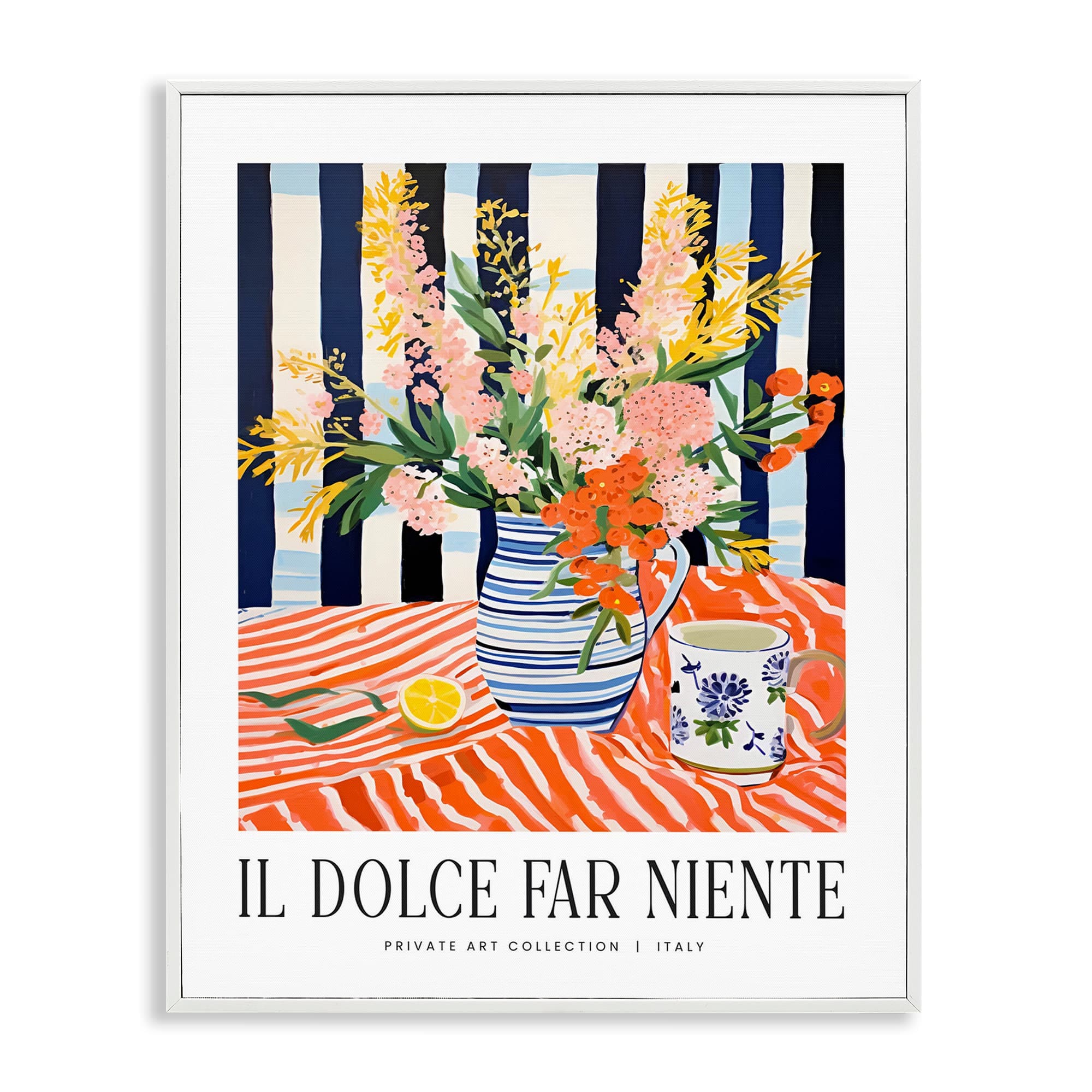Stupell Industries - Classic Italian Bouquet White Framed Giclee Art 16 x 20