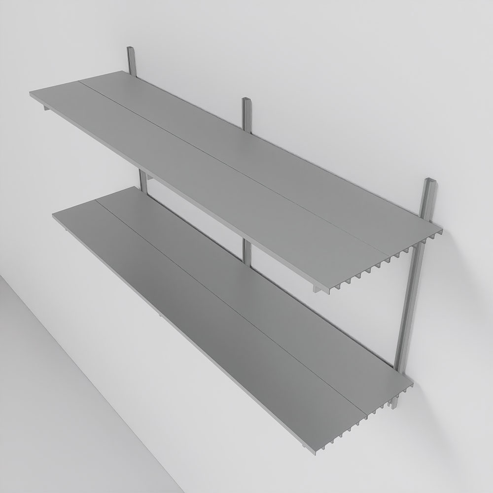 Modern Shelving ALUMWAL-1248-SS Wall-Mounted-Shelving - View #5