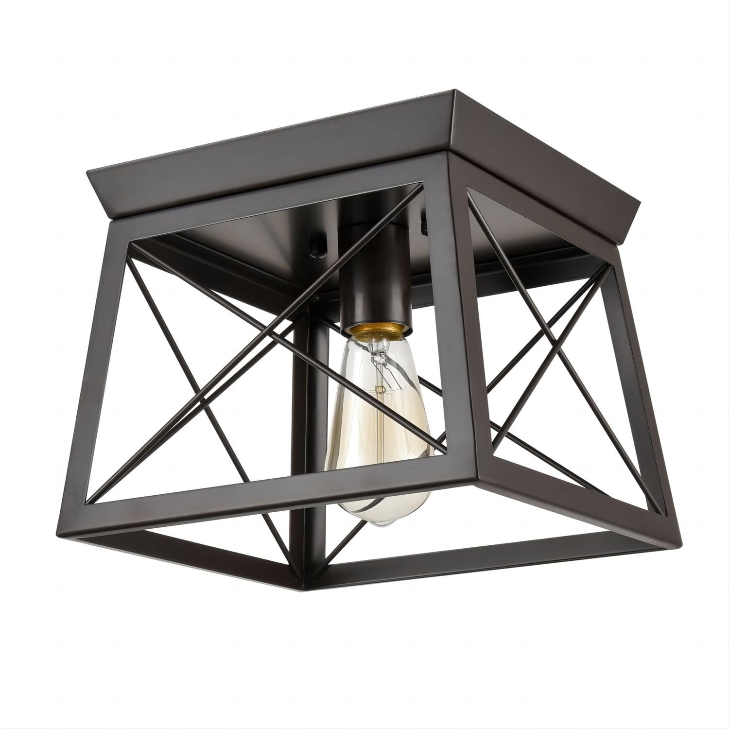 Claxy DX-T7072CU-OB 9.5-Inches Bronze Rustic/Industrial Metal Ceiling Light Mount
