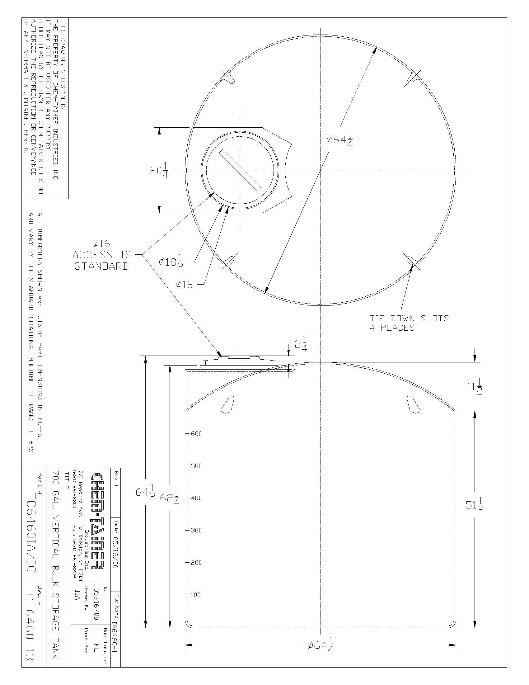 CHEM-TAINER TC6460IW-BLACK Water-Storage - View #6