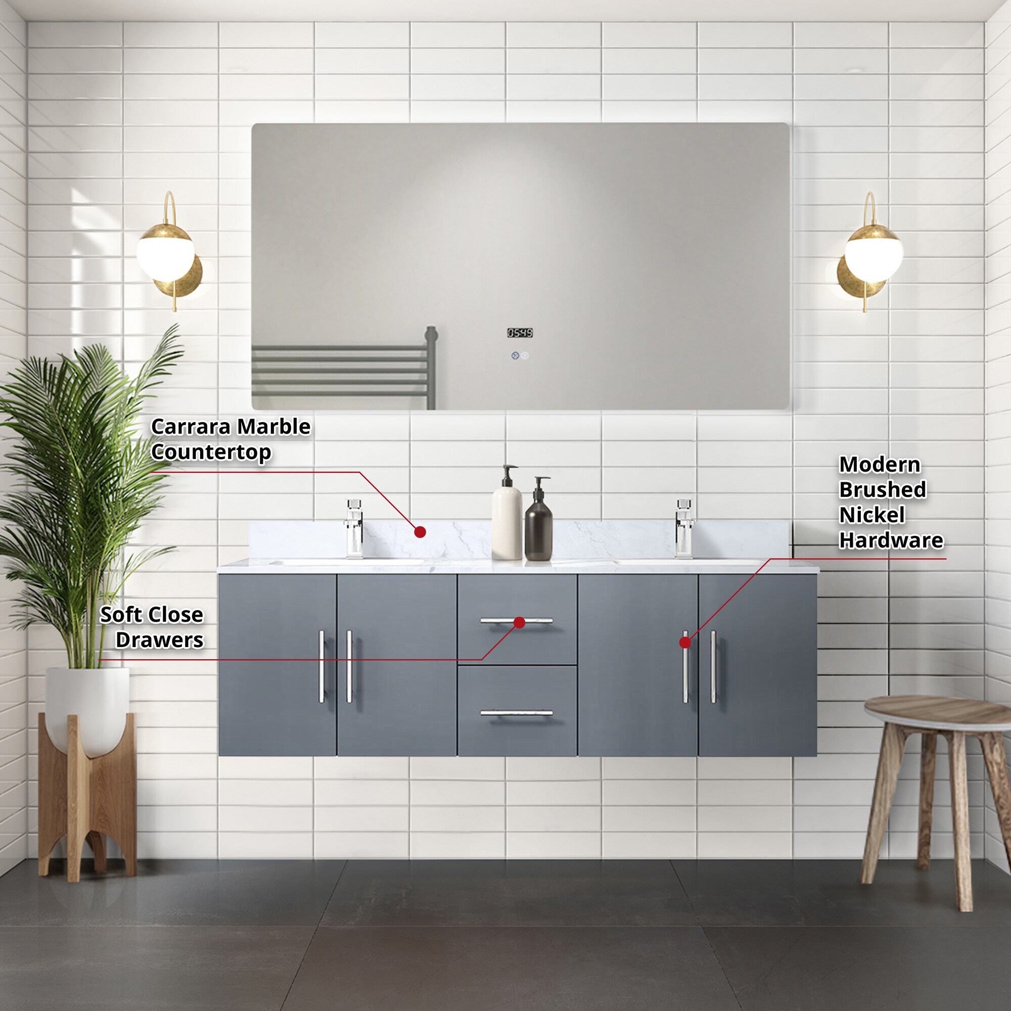 Lexora LG192260DBDSLM60F Bath-Vanity-Combo - View #5