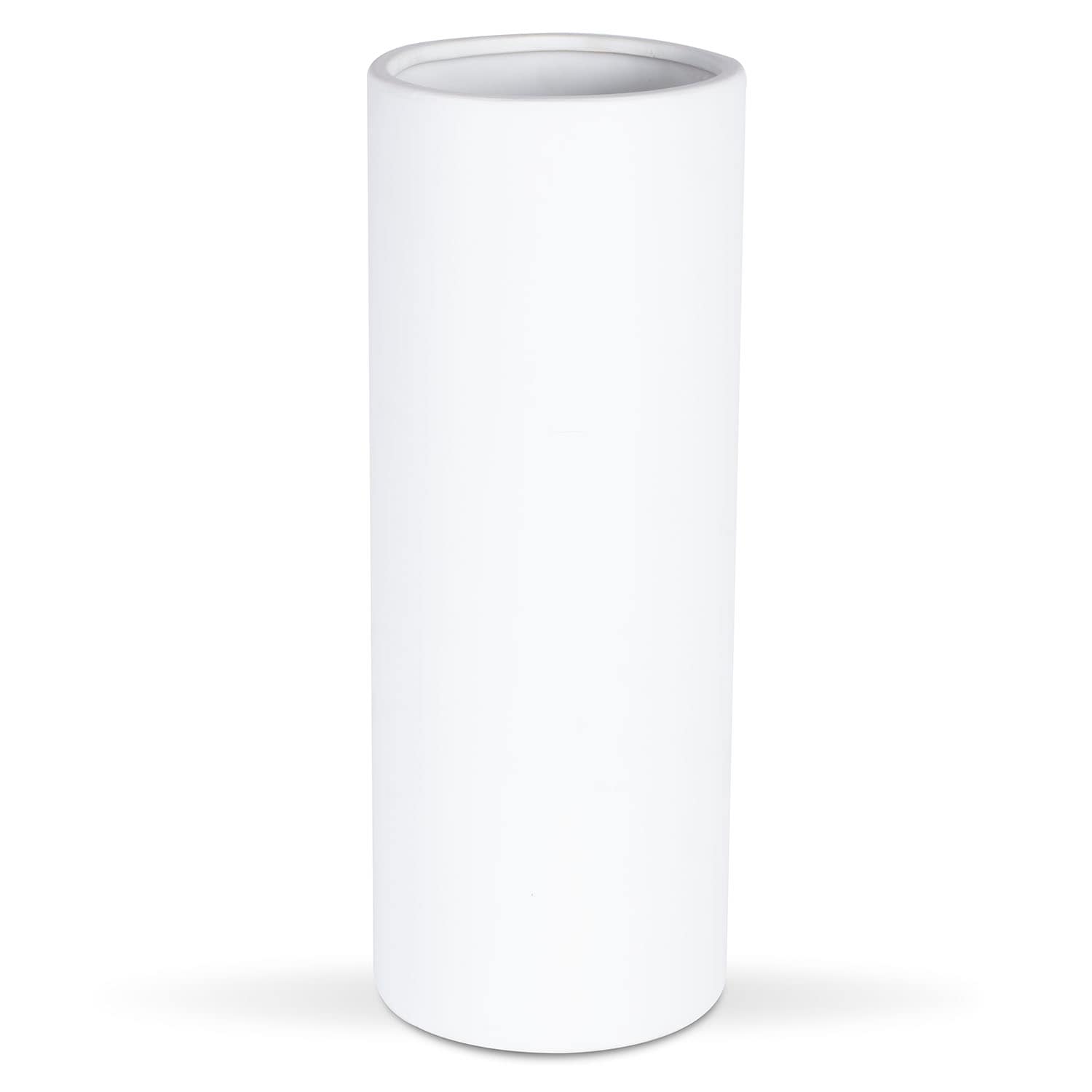 Vasesource CR1606WH Round 15.75-in W Medium White Ceramic Indoor/Outdoor Planter