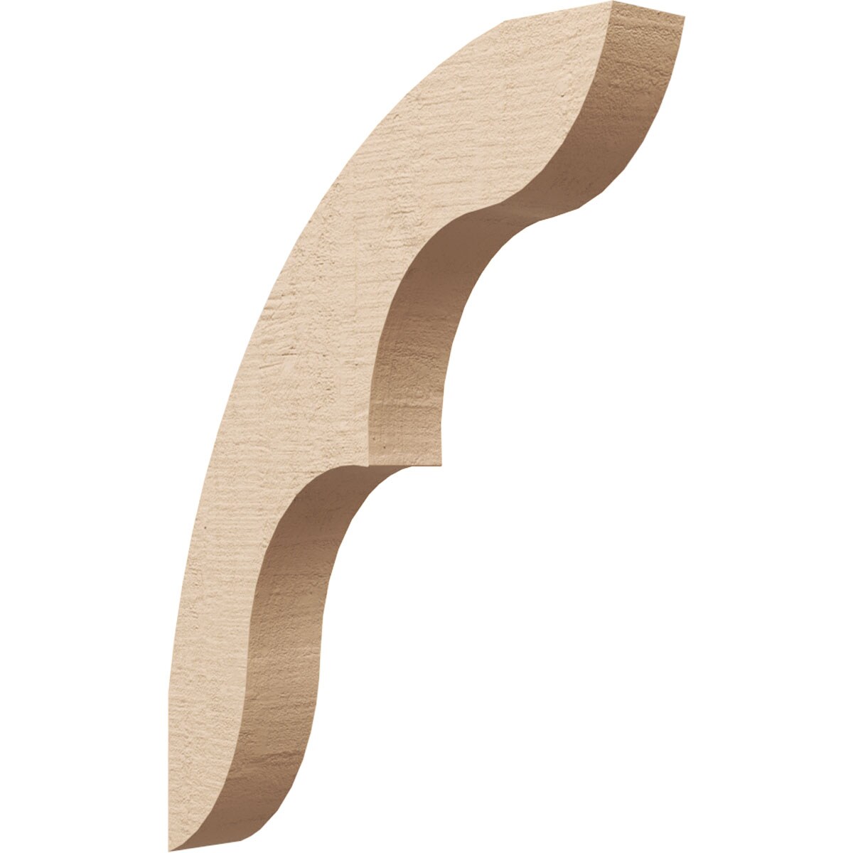 Ekena Millwork BRCUR03X18X24OZKRCPR 3-in x 24-in x 18-in Primed Urethane Ozark Rough Cedar Woodgrain TimberThane Knee Brace