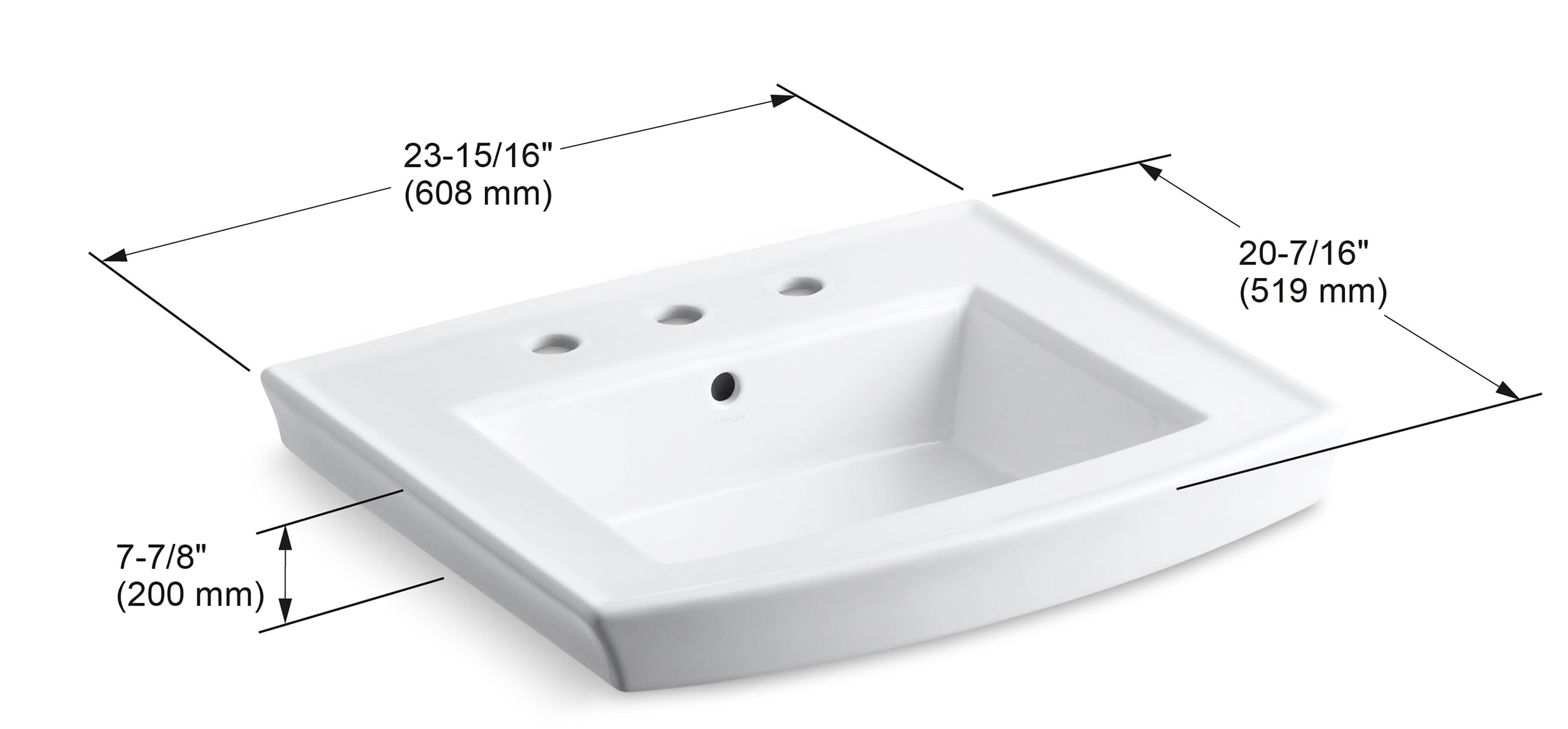 KOHLER 2358-8-0 Complete-Pedestal-Lavatories - View #8