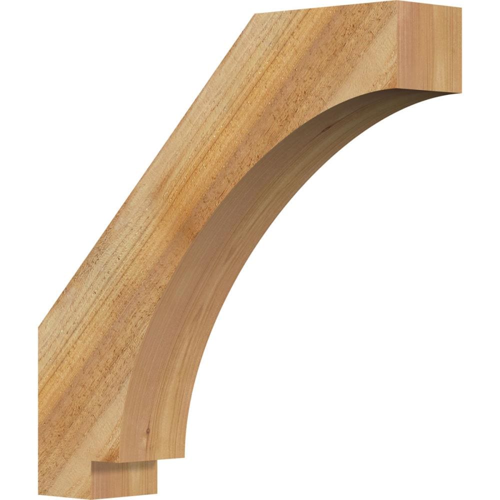 Ekena Millwork BRC04X20X20IMP00RWR 4-in x 20-in x 20-in Western Red Cedar Unfinished Wood Imperial Rough Sawn Knee Brace