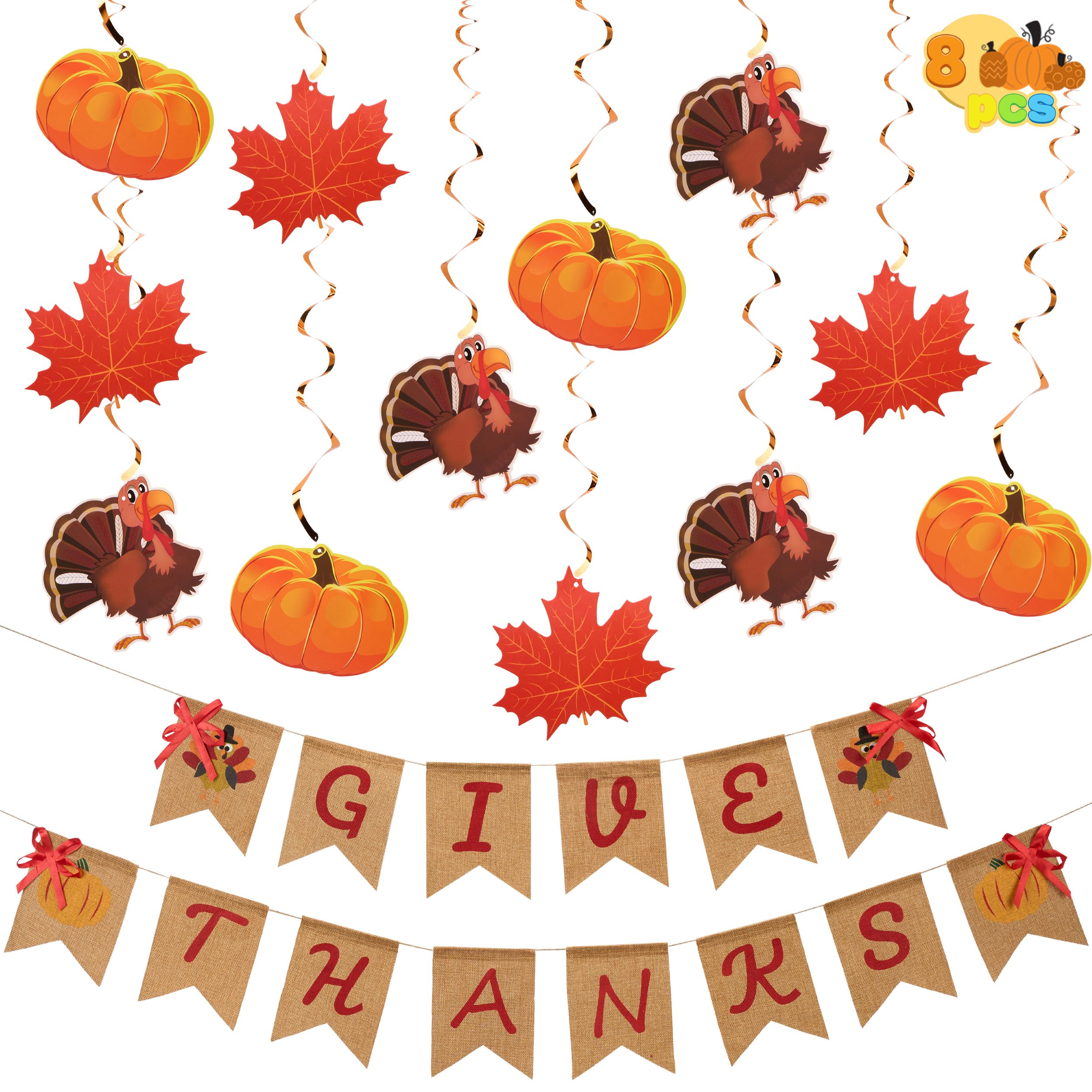 5.9-in Pumpkin Hanging decoration 2 -Pack