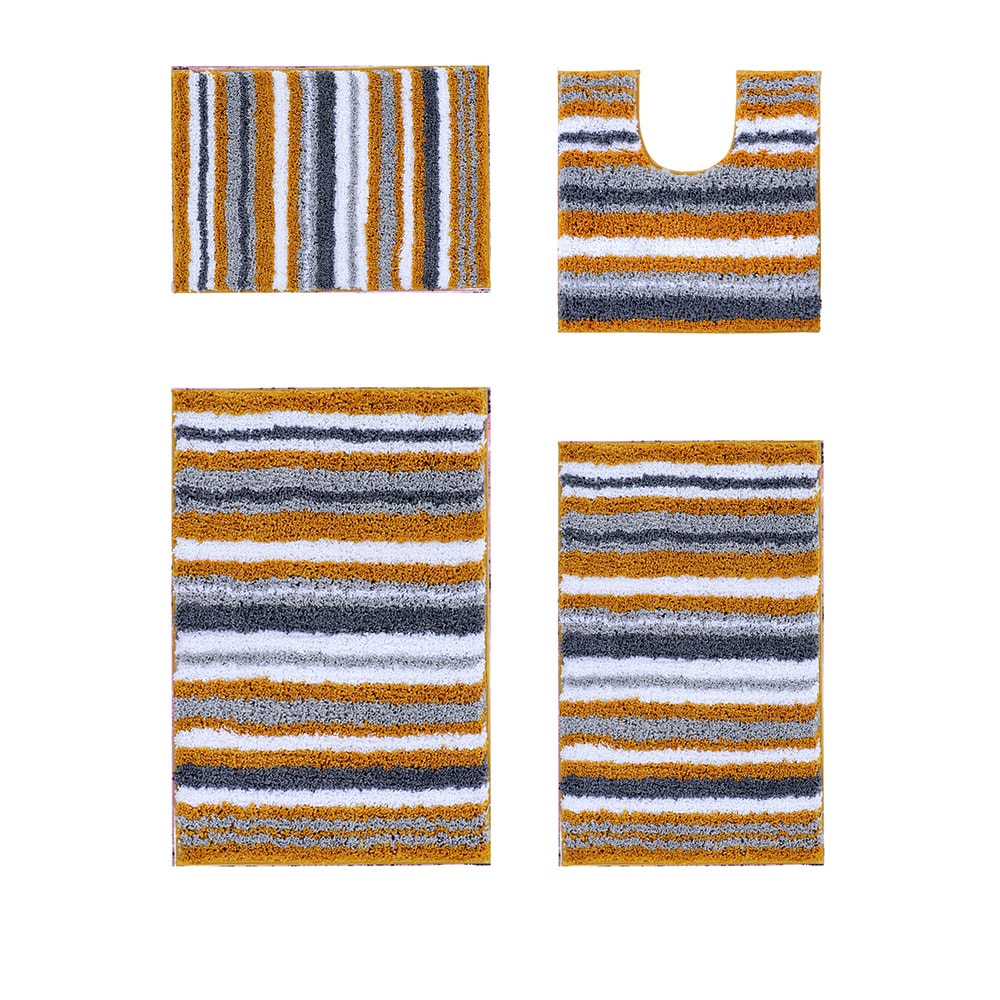 Better Trends BAGR4PC17202140MUS 36-Inches x 24-Inches Mustard Polyester Bath rug