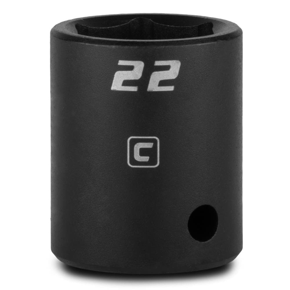 Capri Tools CP55022 Metric 1/2-in Drive 22mm 6-point Impact Socket Individual