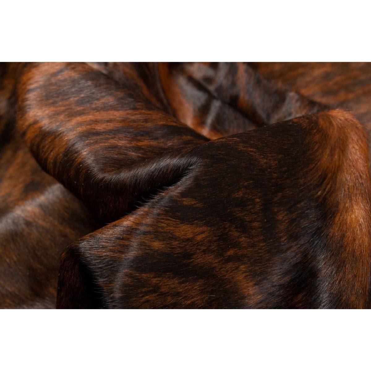 72" x 84" Dark Brindle Handmade Cowhide Rug