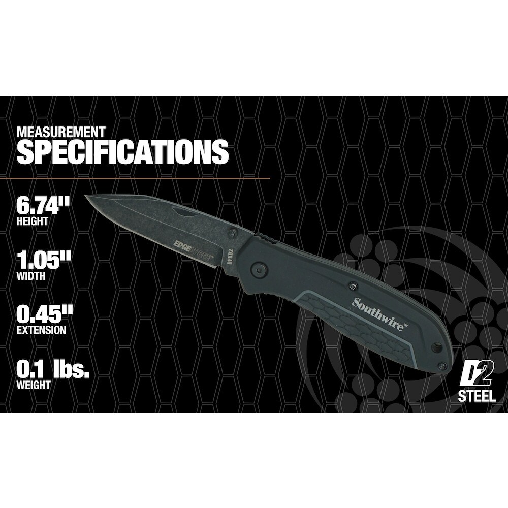 CRAFTSMAN 4.31-in High Carbon Stainless Steel Black Oxide Pocket