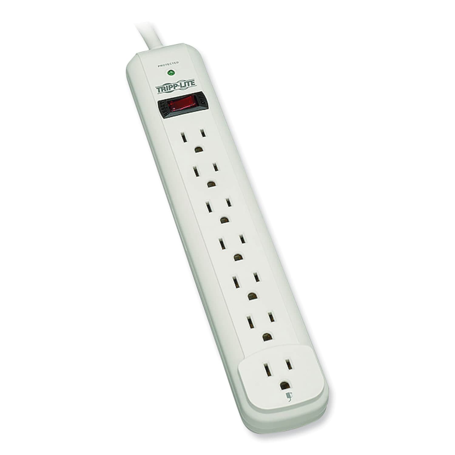 Tripp Lite TRPTLP712 12-ft Protect It 7 -Outlet 1080 Joules 1800 -Watts Gray Indoor AC Surge Protector